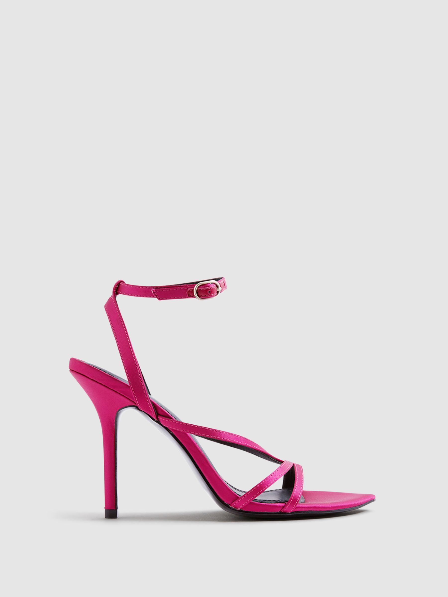 Strappy Sandal Heels in Magenta - Image 1 of 5