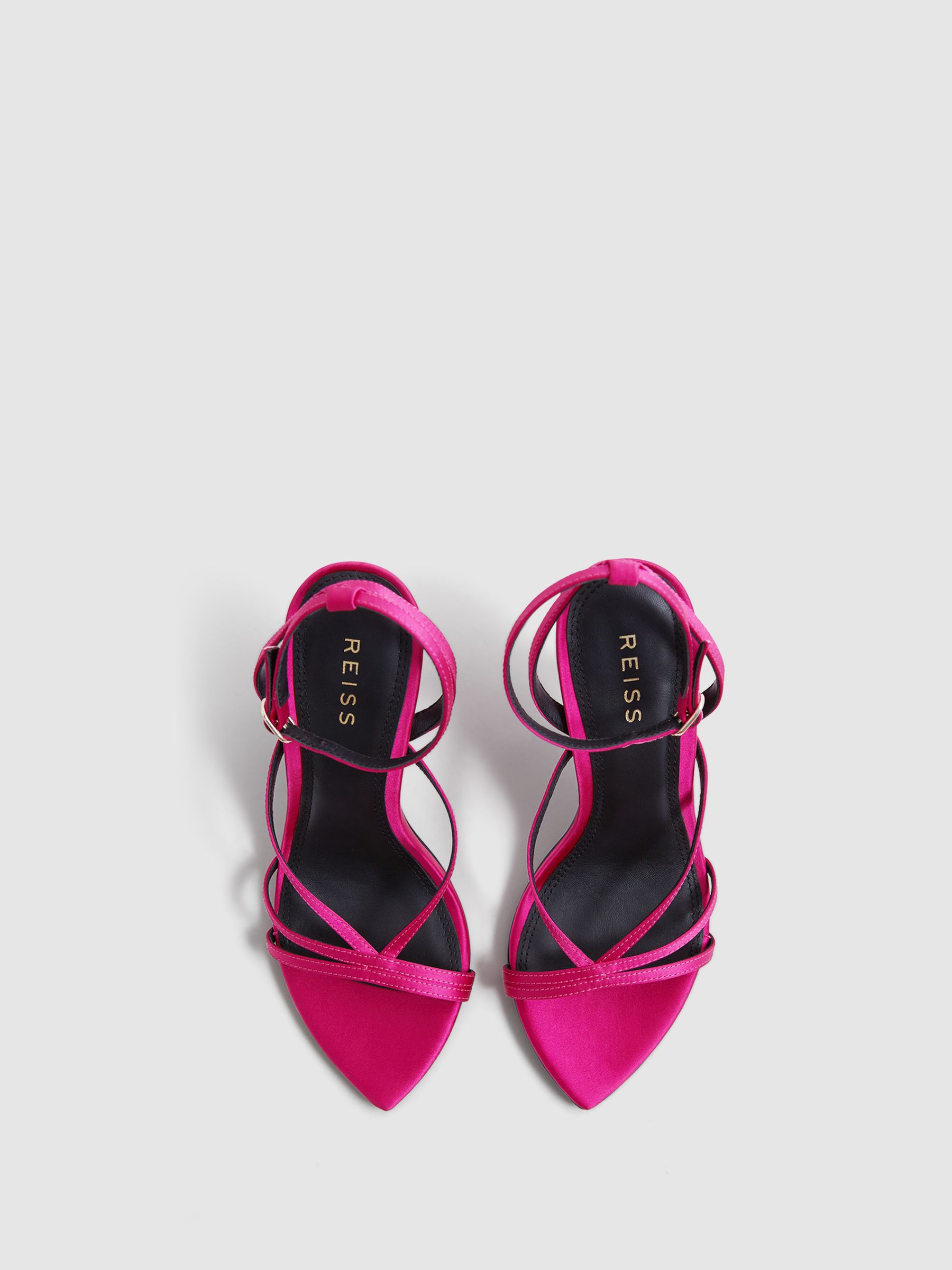 Strappy Sandal Heels in Magenta - Image 3 of 5
