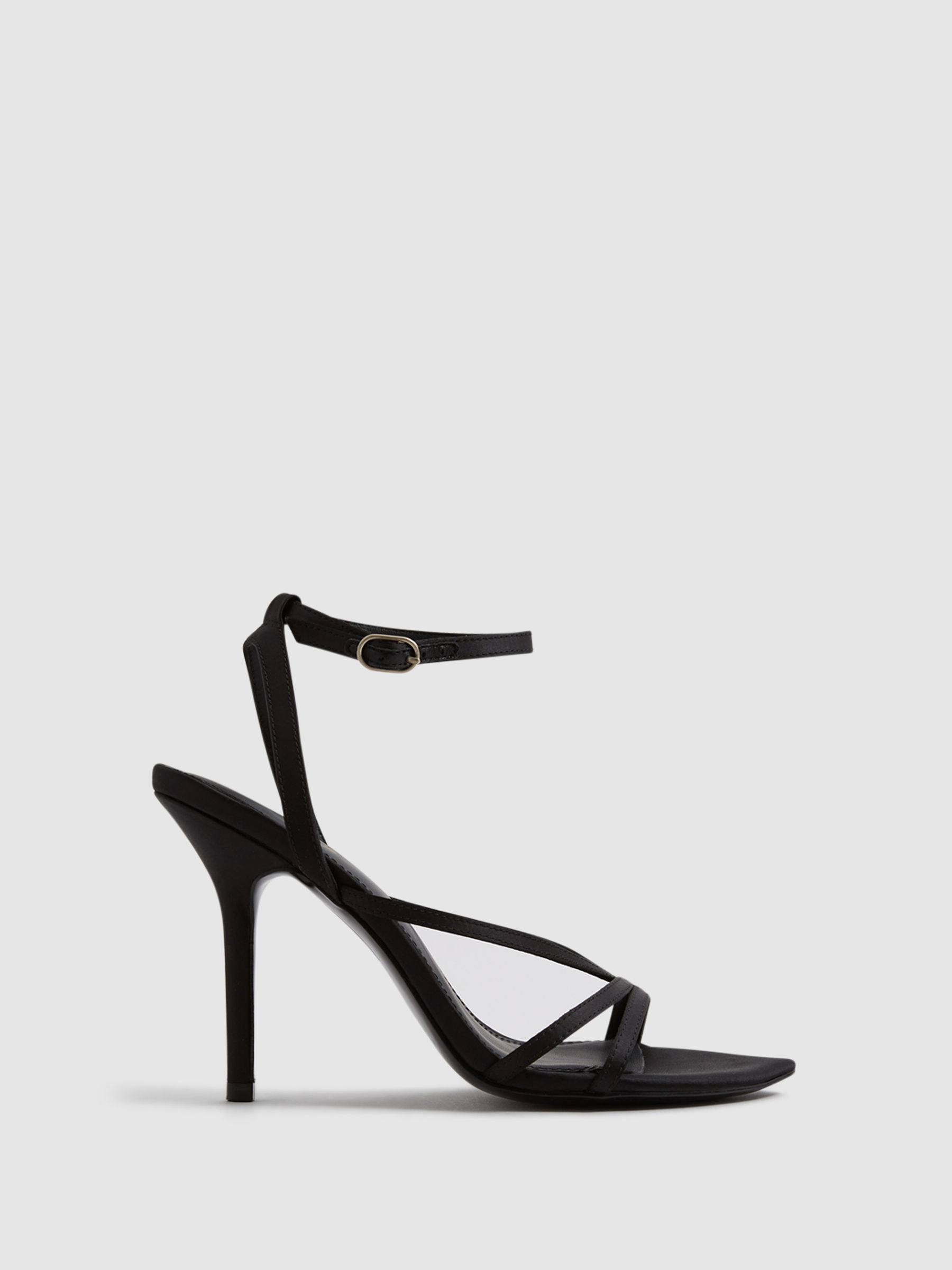 Strappy Sandal Heels in Black - Image 1 of 5