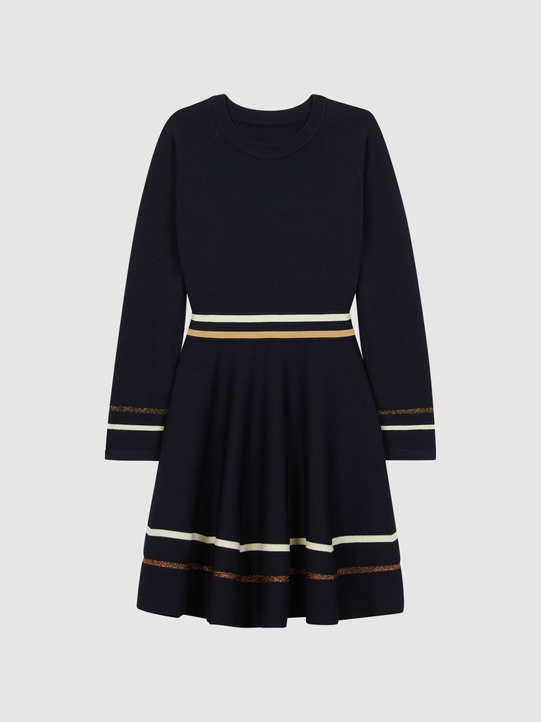 Junior Knitted Dress in Navy - Image 2 of 7