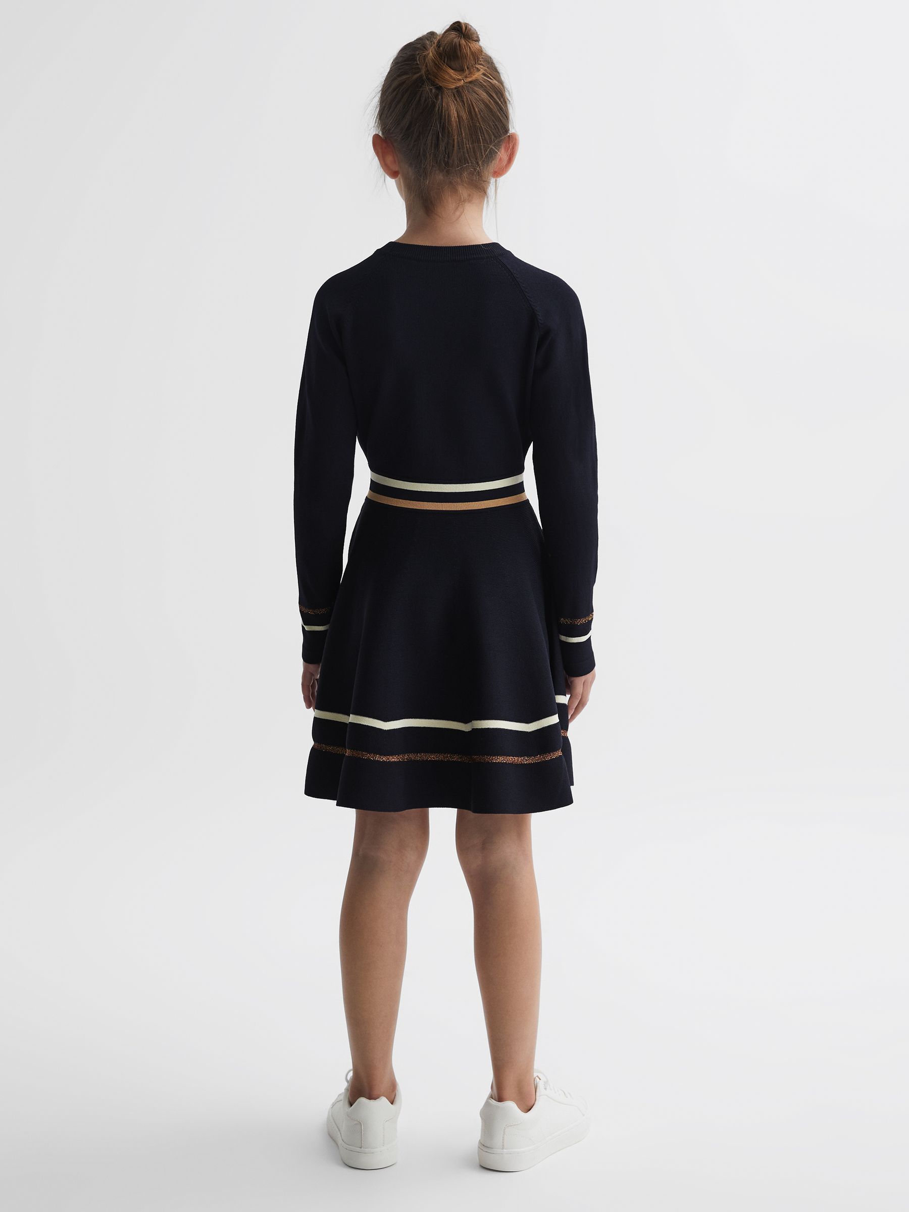 Junior Knitted Dress in Navy - Image 5 of 7