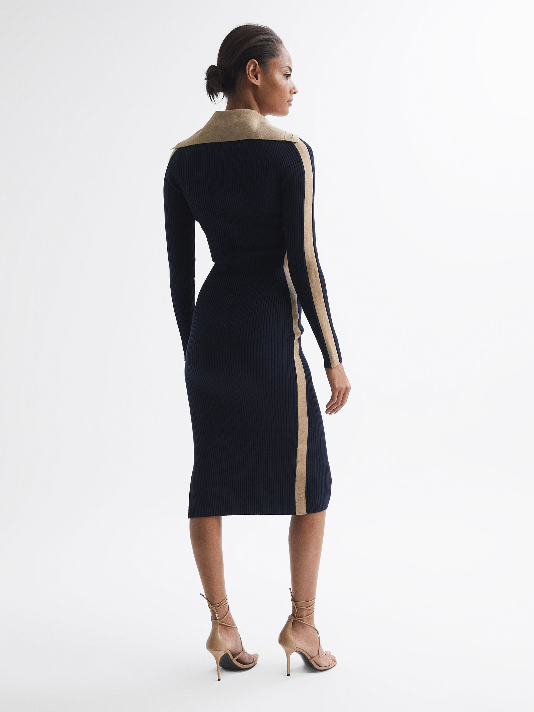 PIECES Damen Strickkleid – Midilänge, Rundhals, Aus Nachhaltiger Lenzing Ecovero Viskose