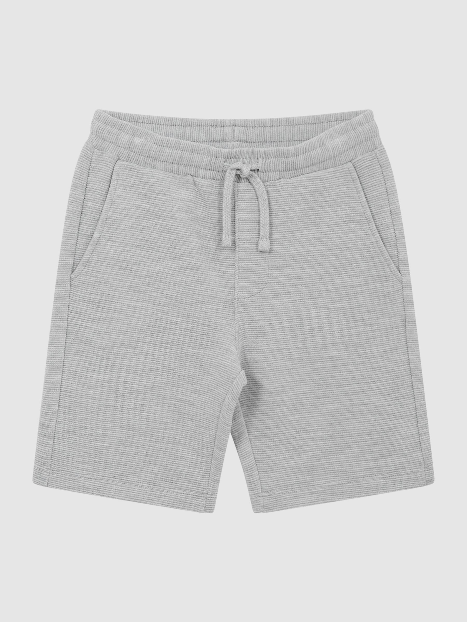 Junior Ribbed Jersey Shorts in Grey - Image 2 of 6 Junior Ribbed Jersey Shorts in Grey - Image 2 of 6