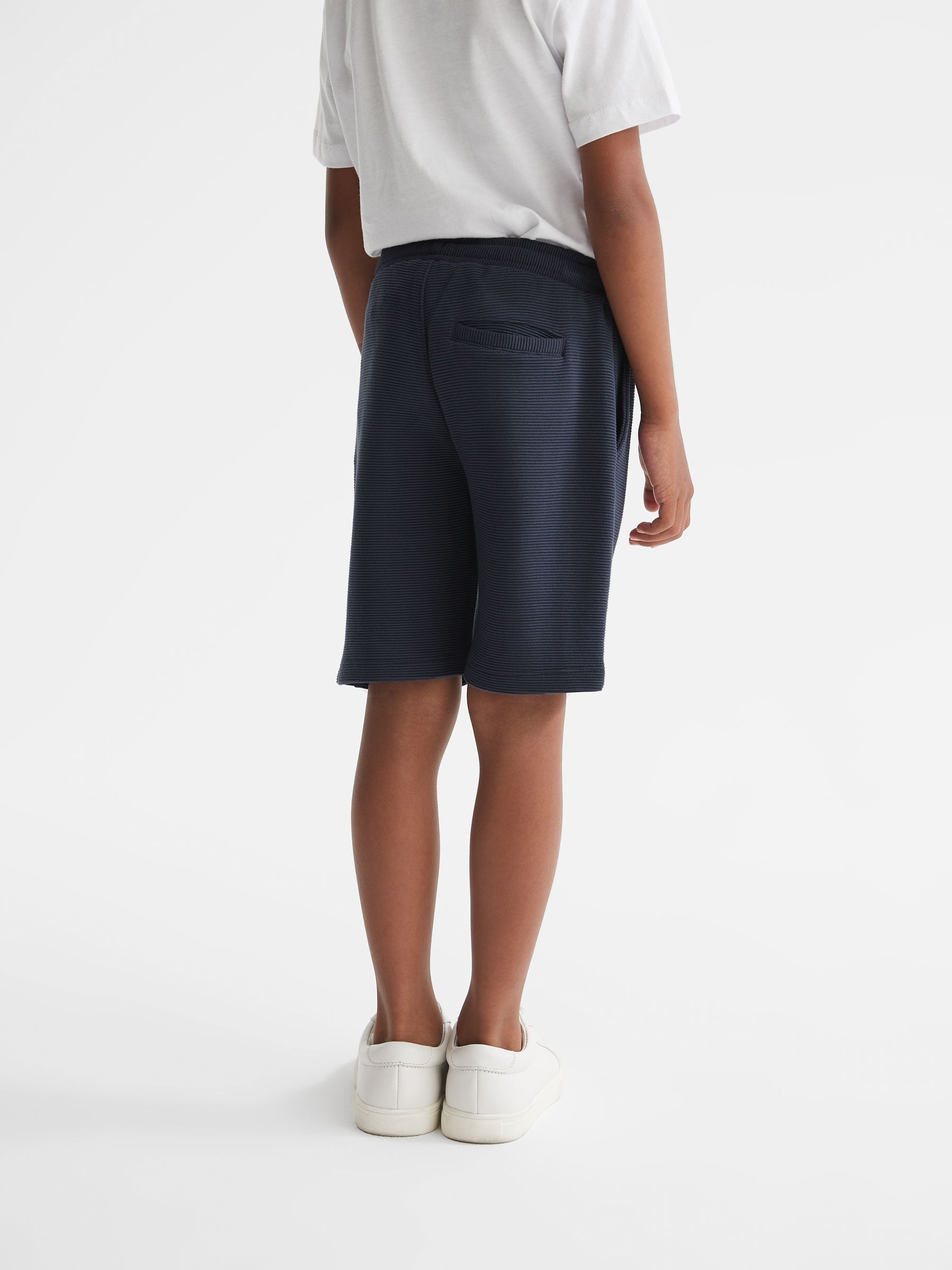 Junior Ribbed Jersey Shorts in Airforce Blue - Image 5 of 6