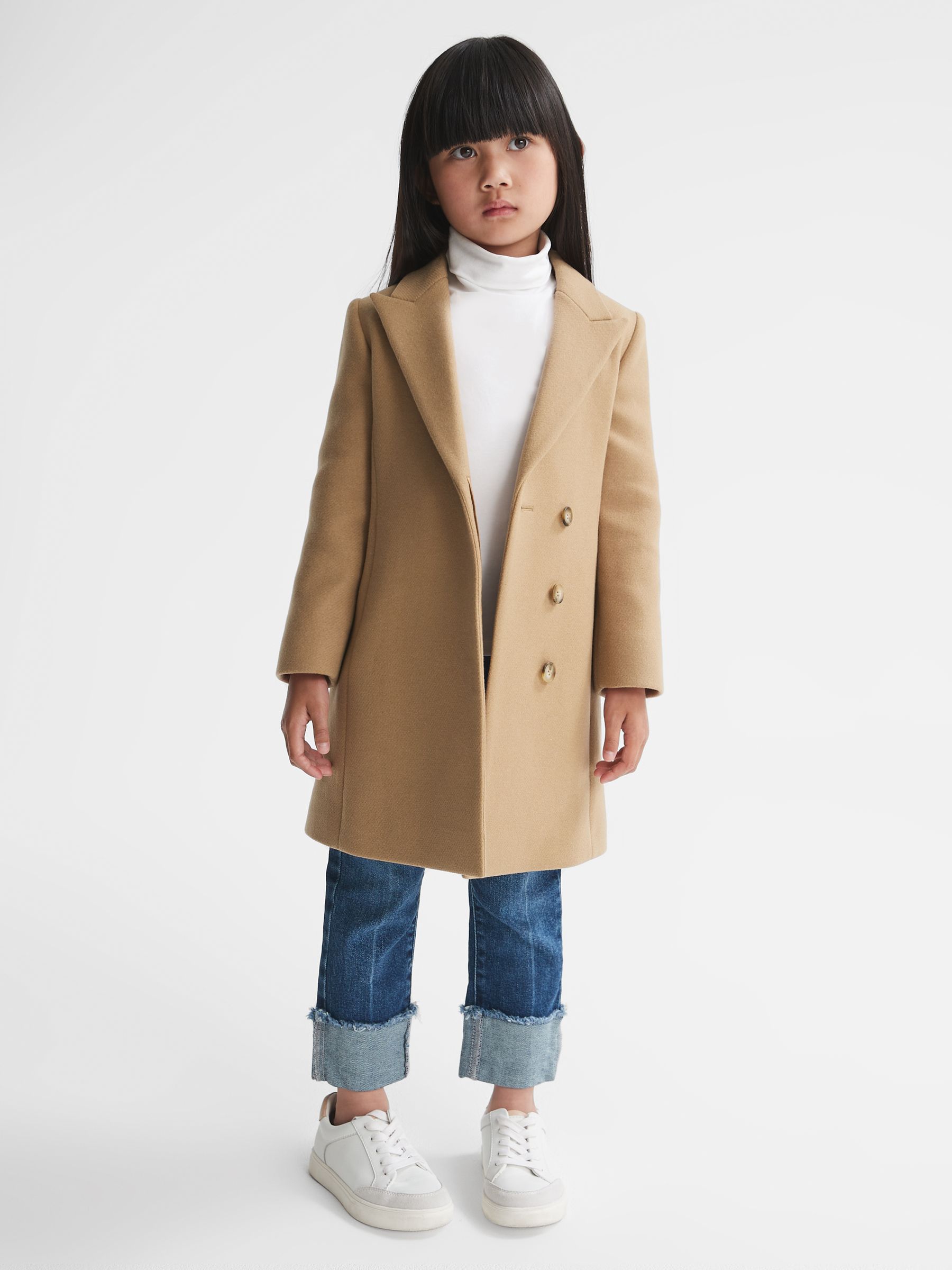9-12 yrs Mid Length Coat in Camel - Image 4 of 6