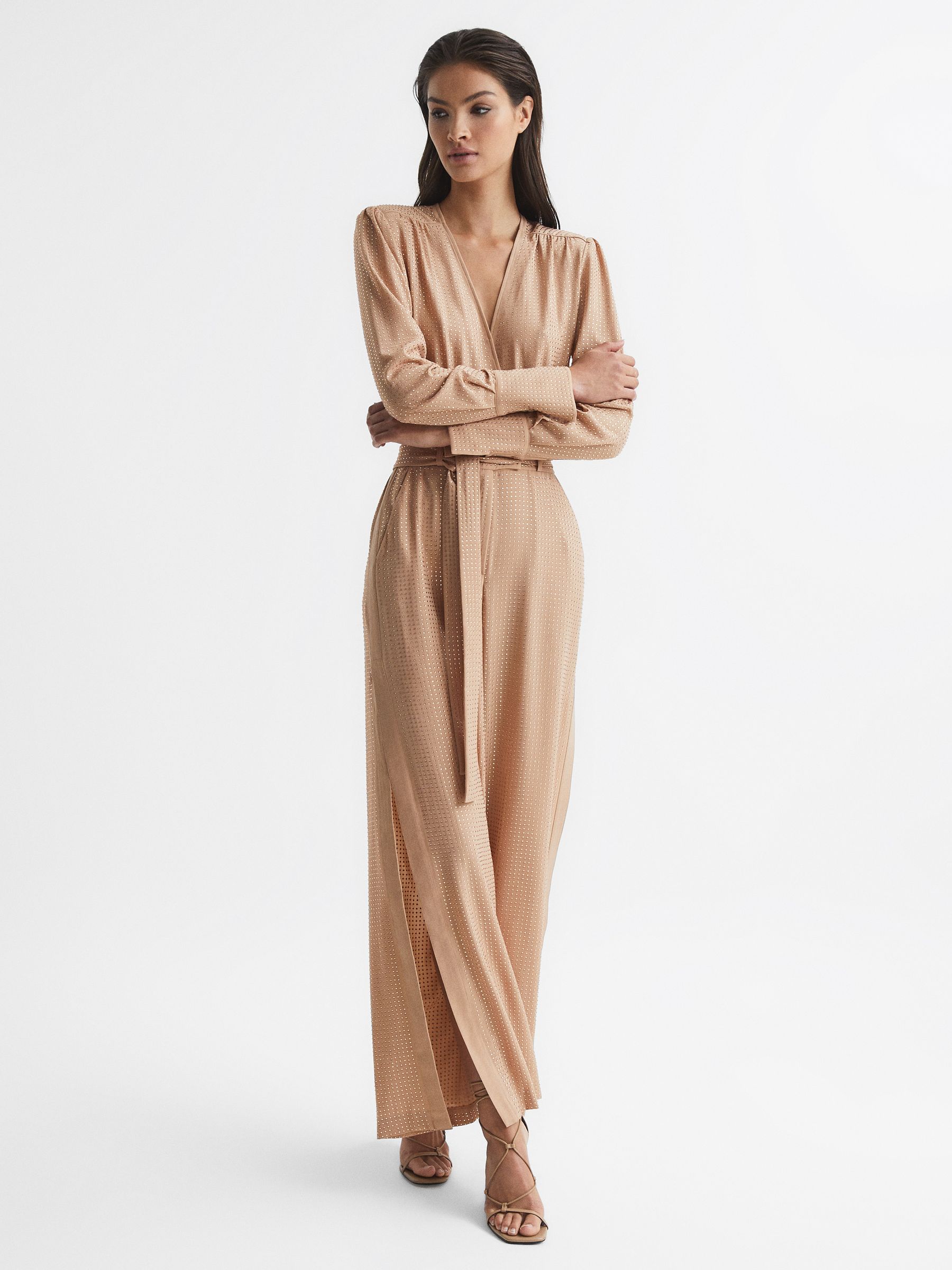 Embellished Jumpsuit in Nude - Image 6 of 7