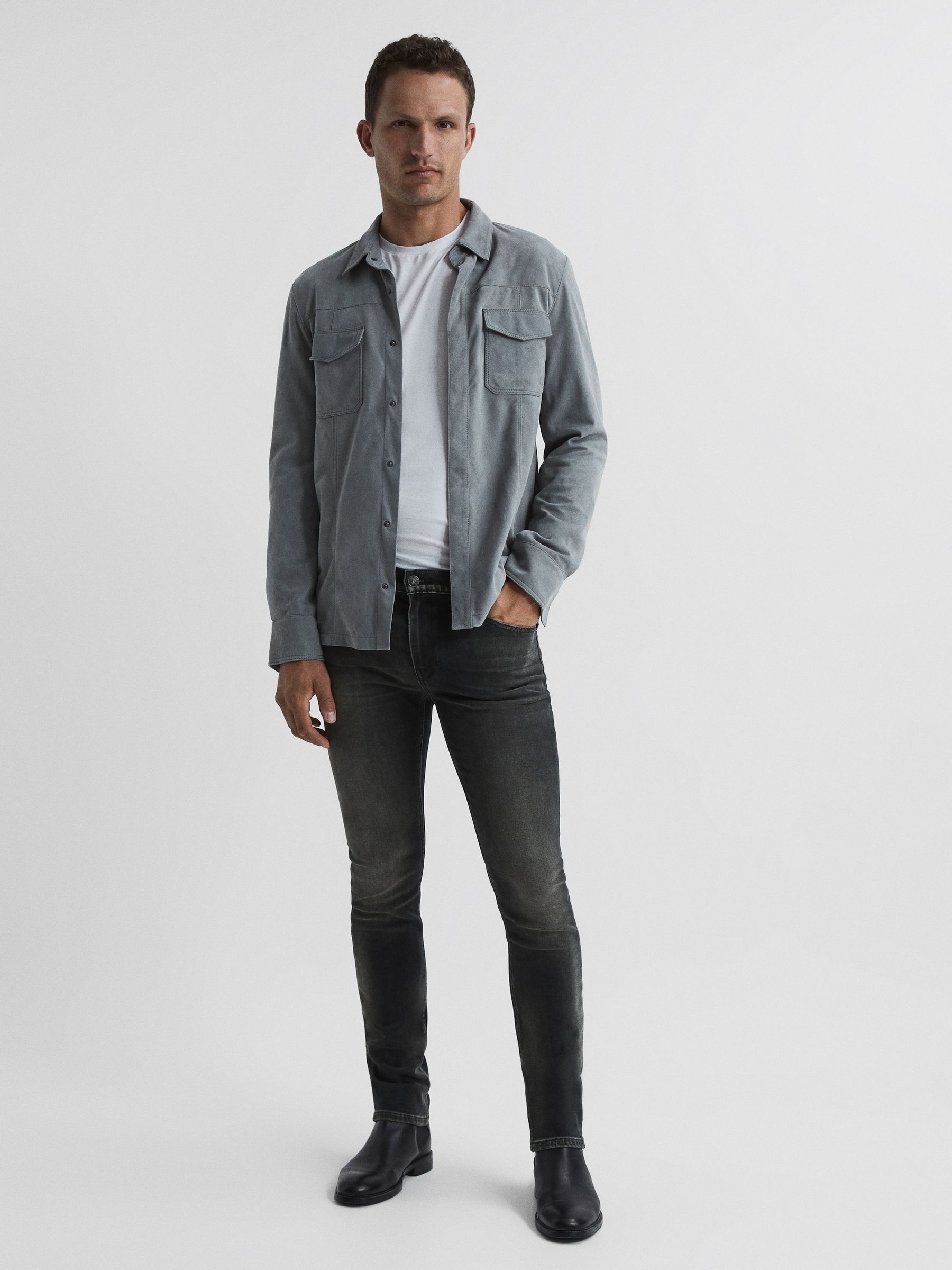 PAIGE High Stretch Slim Fit Jeans in Brewster - Image 7 of 7