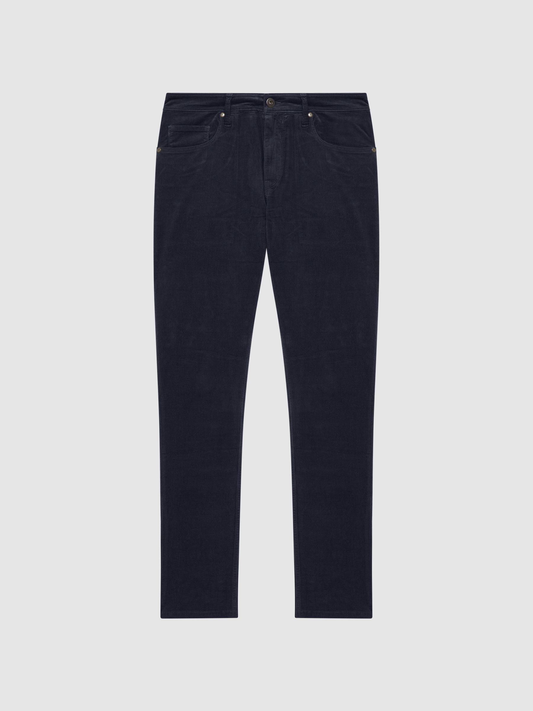 Paige High Stretch Slim Fit Corduroy Jeans in Deep Anchor - Image 2 of 7