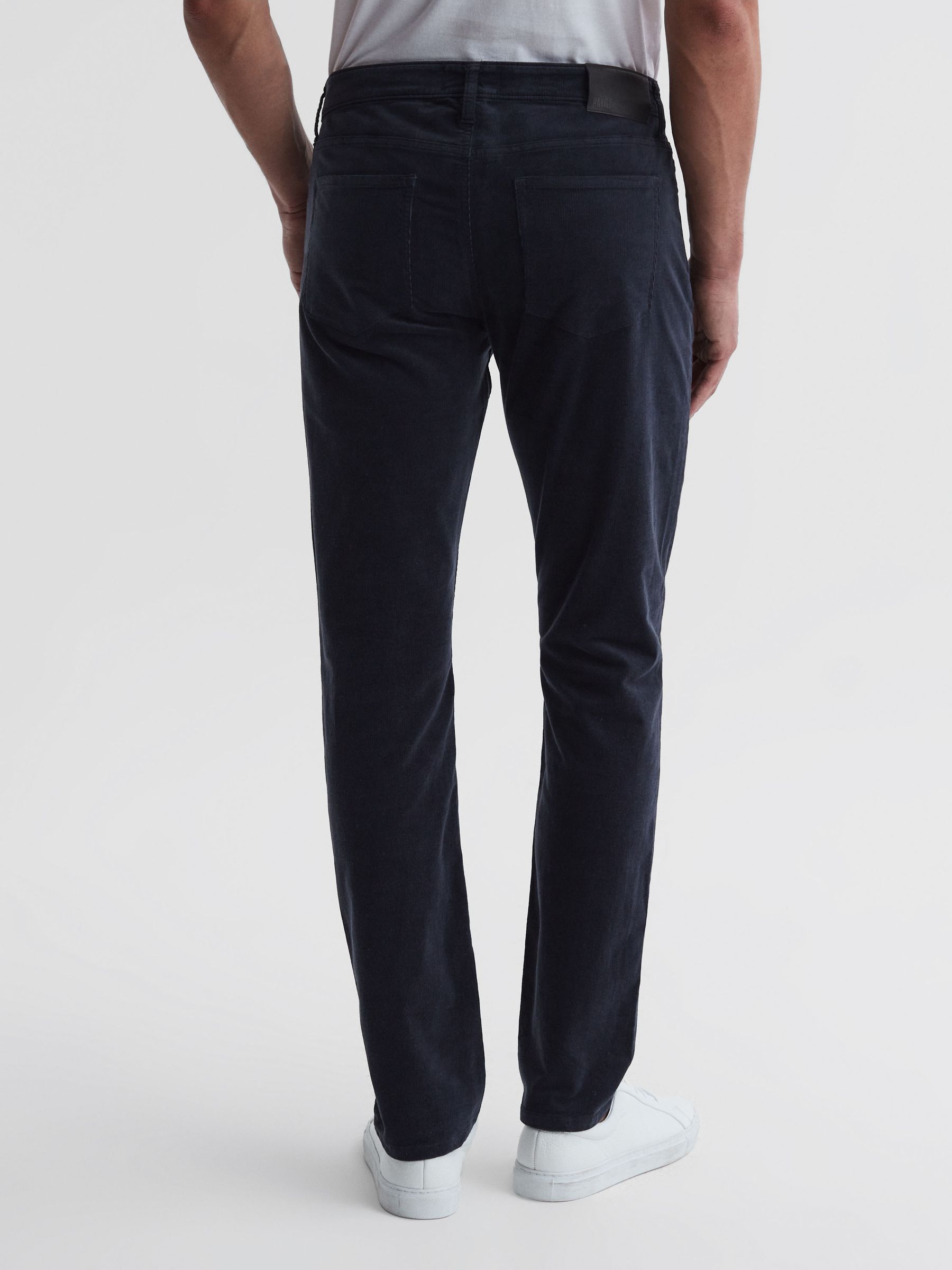 Paige High Stretch Slim Fit Corduroy Jeans in Deep Anchor - Image 5 of 7