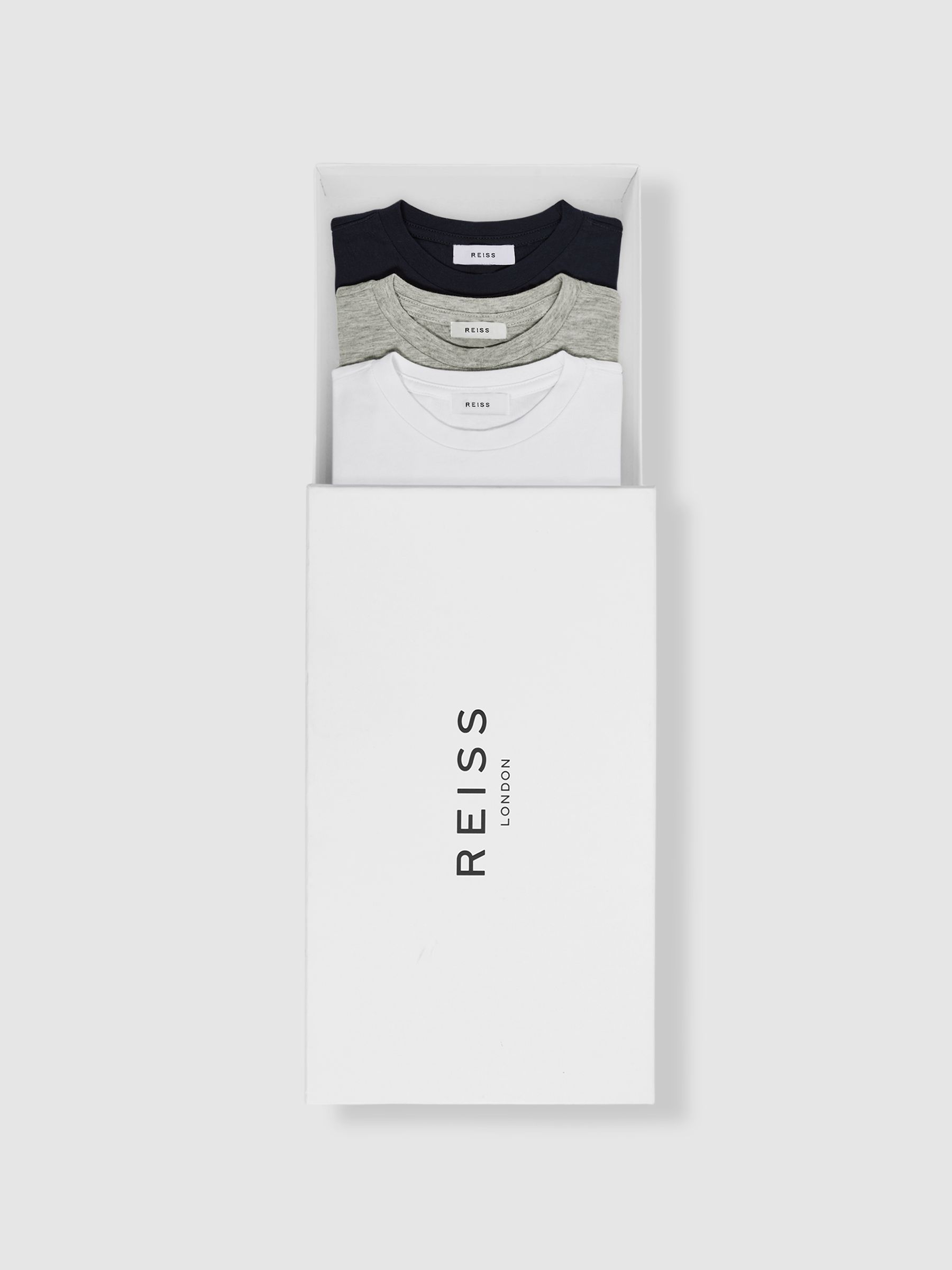 4-9 yrs Pack Of Three T Shirts in Multi - Image 1 of 7 4-9 yrs Pack Of Three T Shirts in Multi - Image 1 of 7