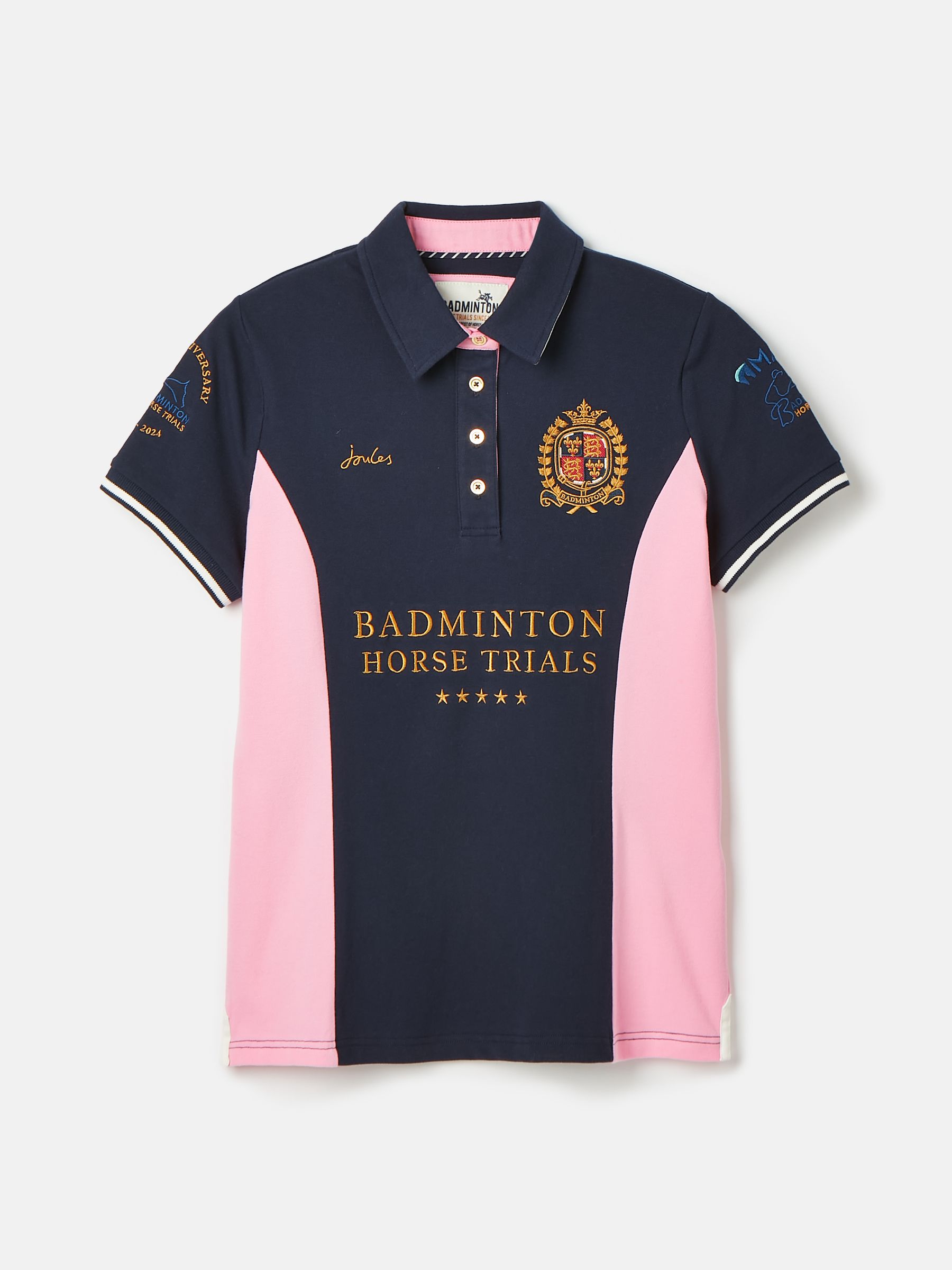 Official Badminton Navy & Pink Polo Shirt - Image 6 of 6