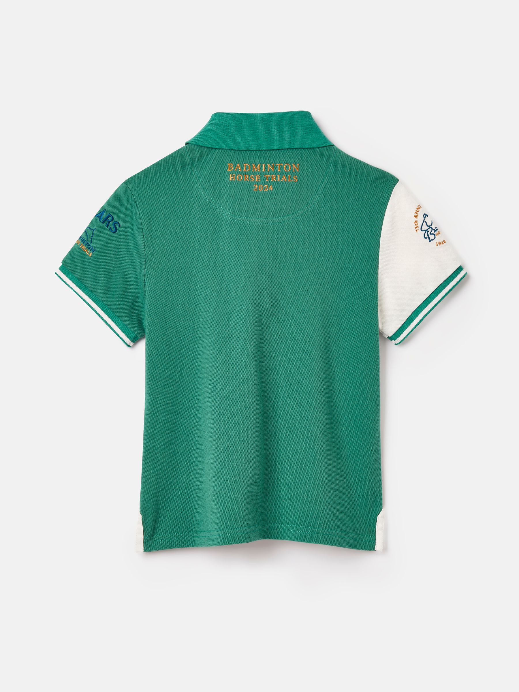 Boys' Badminton Green & Navy Boys' Polo Shirt - Image 2 of 6