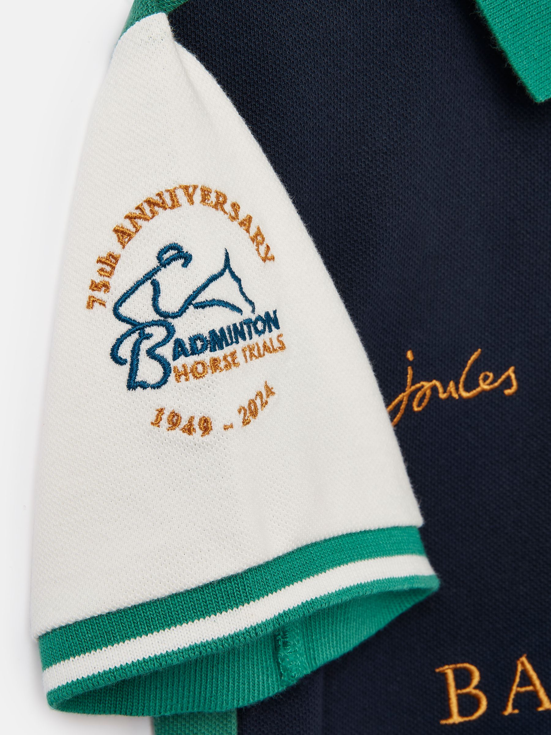 Boys' Badminton Green & Navy Boys' Polo Shirt - Image 5 of 6