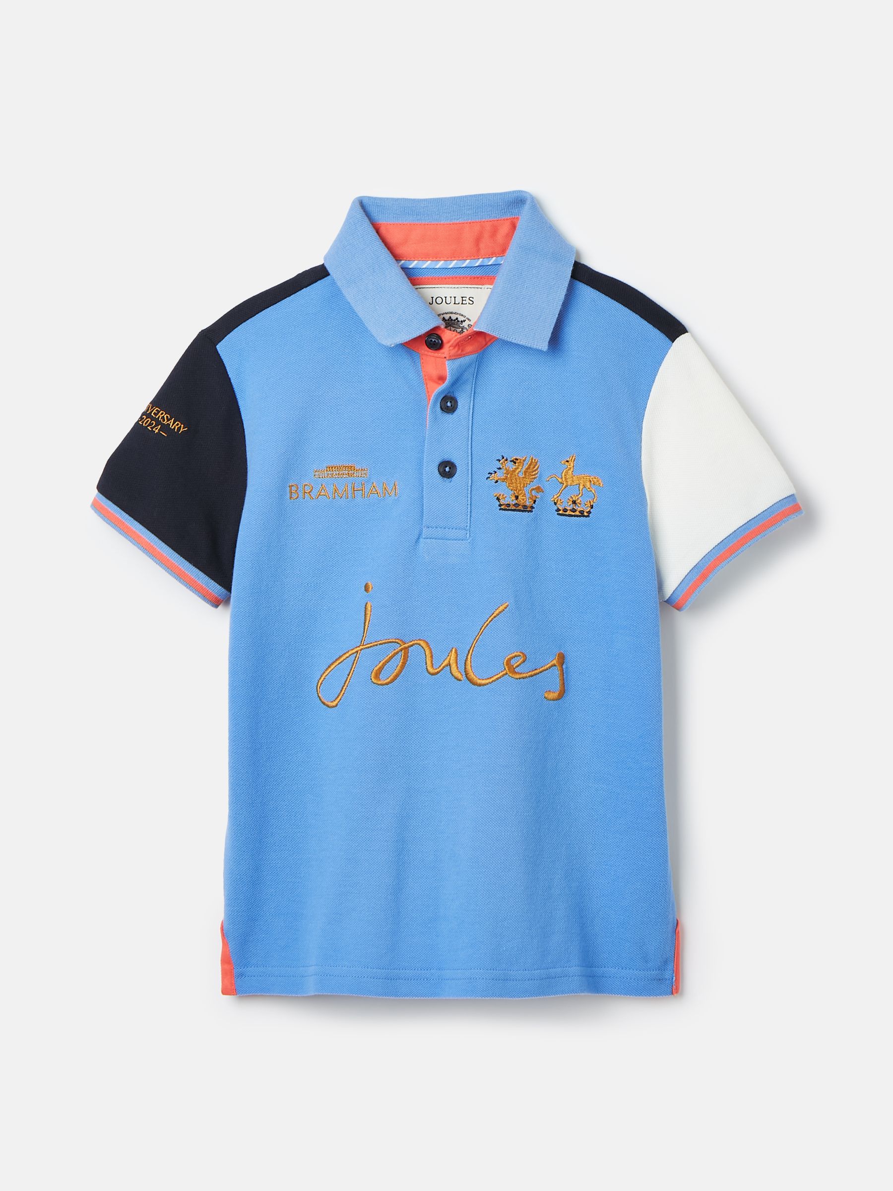 Official Bramham Blue/Orange Kids' Polo Shirt - Image 1 of 7