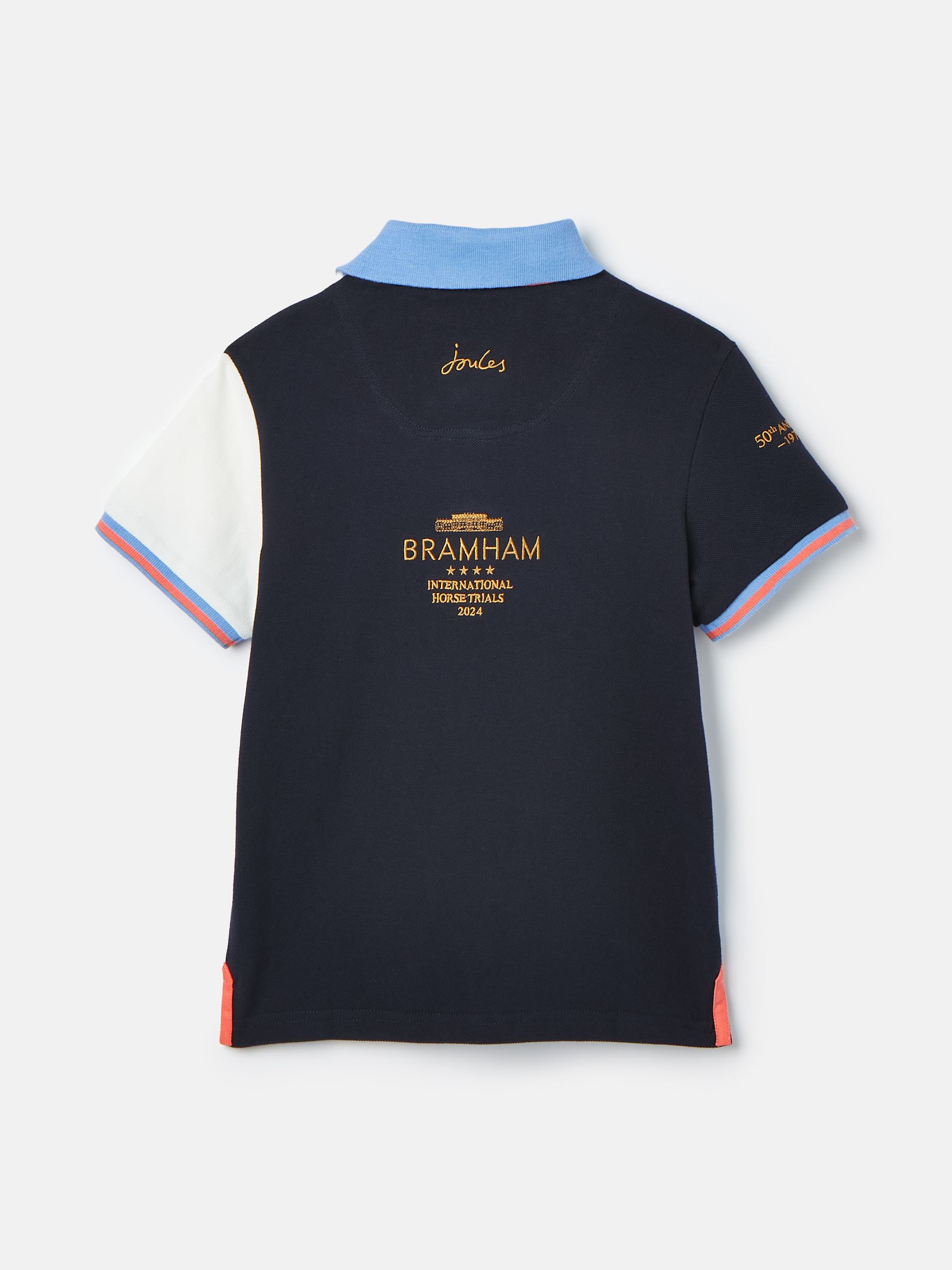 Official Bramham Blue/Orange Kids' Polo Shirt - Image 2 of 7