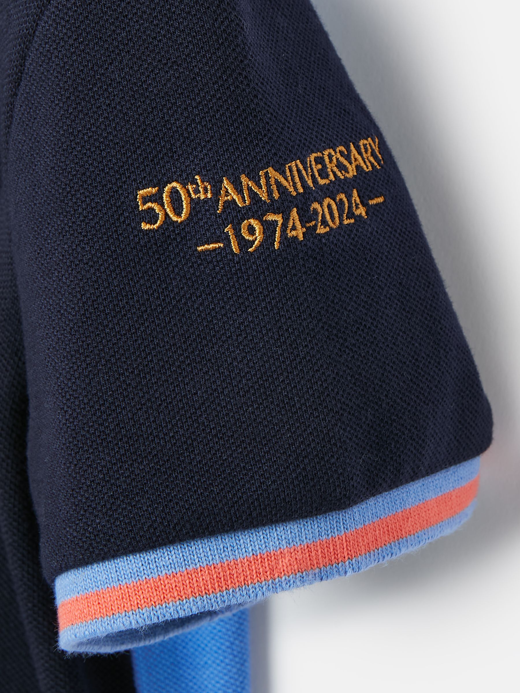 Official Bramham Blue/Orange Kids' Polo Shirt - Image 6 of 7