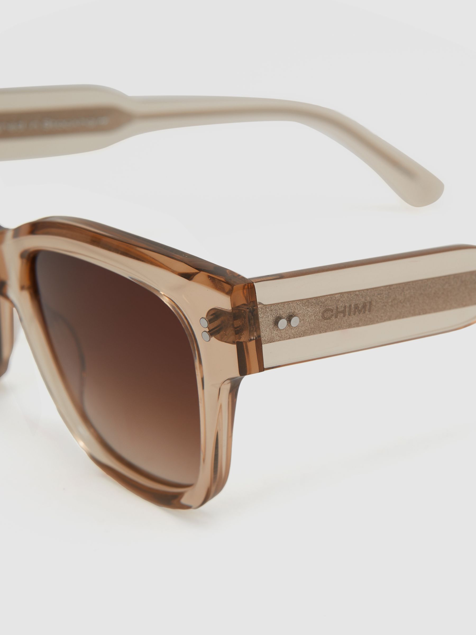 Chimi Large Frame Acetate Sunglasses in Ecru - Image 4 of 6