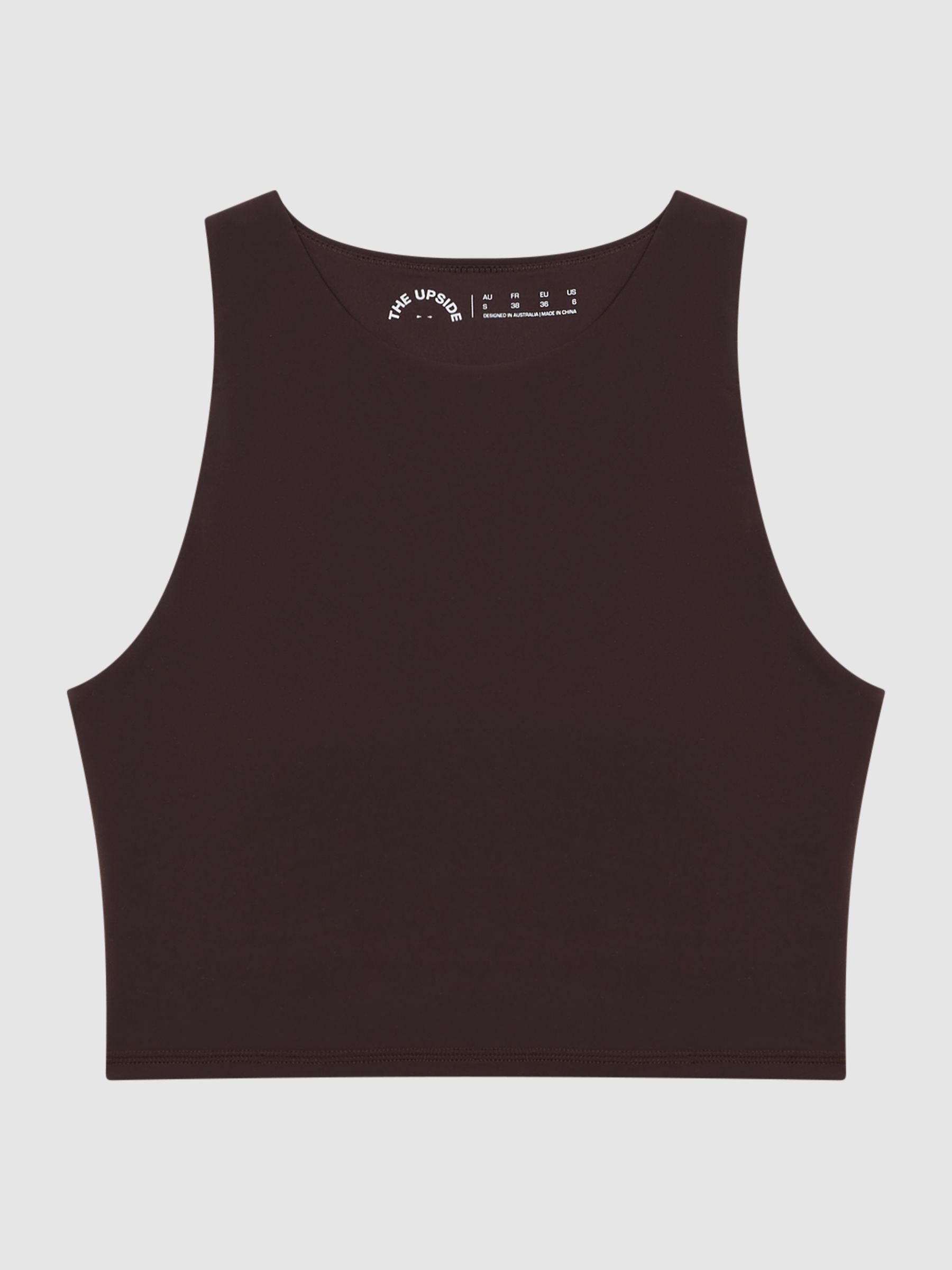 The Upside Cropped Tank Top in Brown - Image 2 of 4