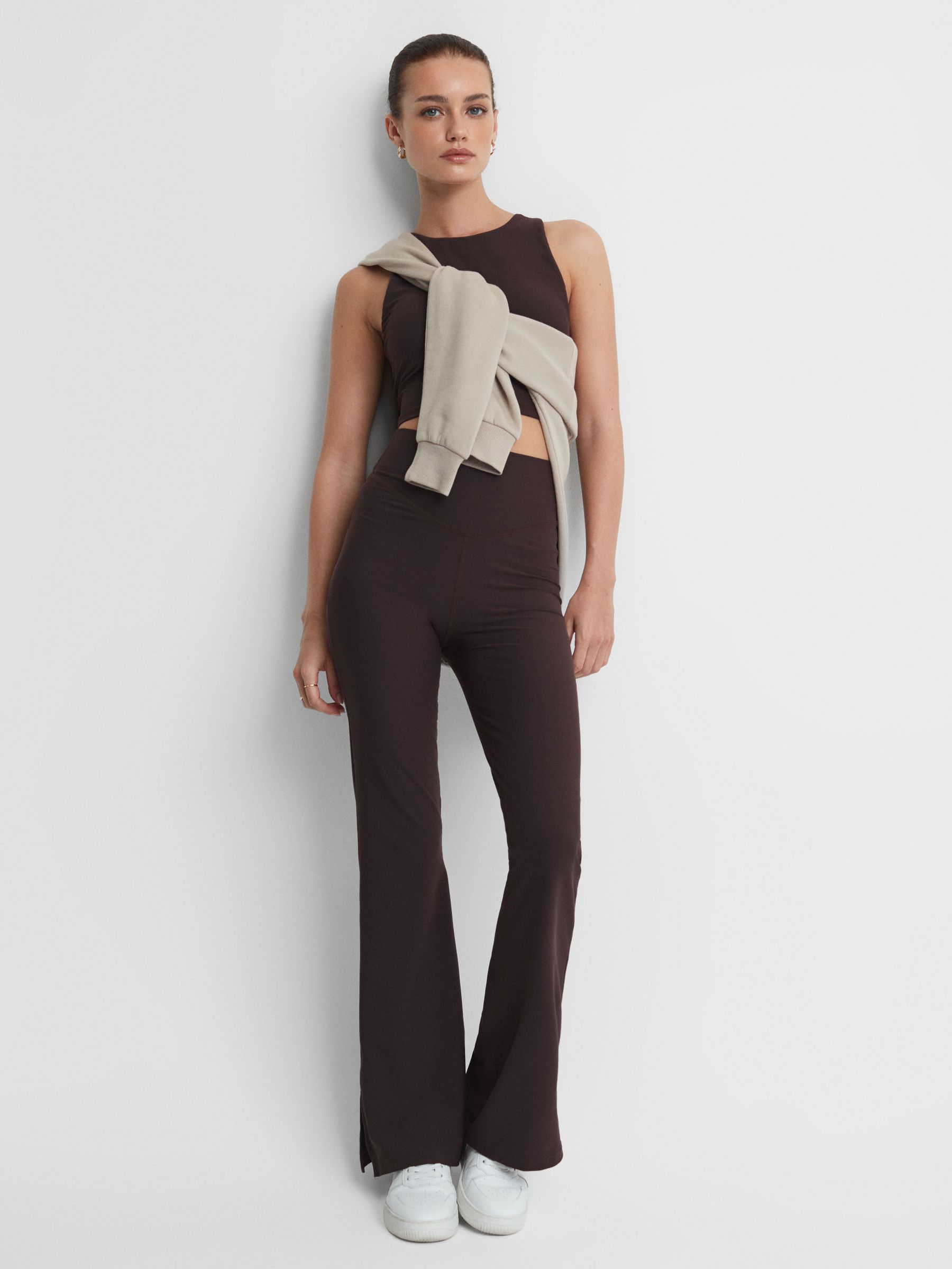 The Upside Cropped Tank Top in Brown - Image 3 of 4