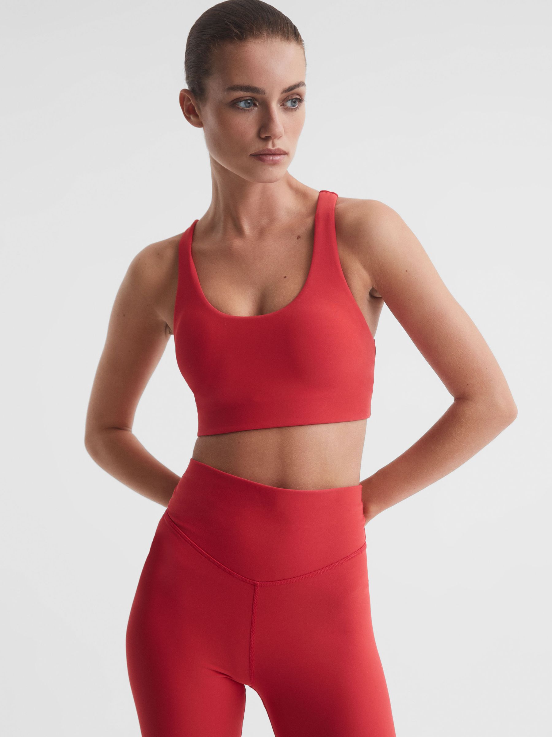 The Upside Racerback Sports Bra in Red - Image 1 of 5