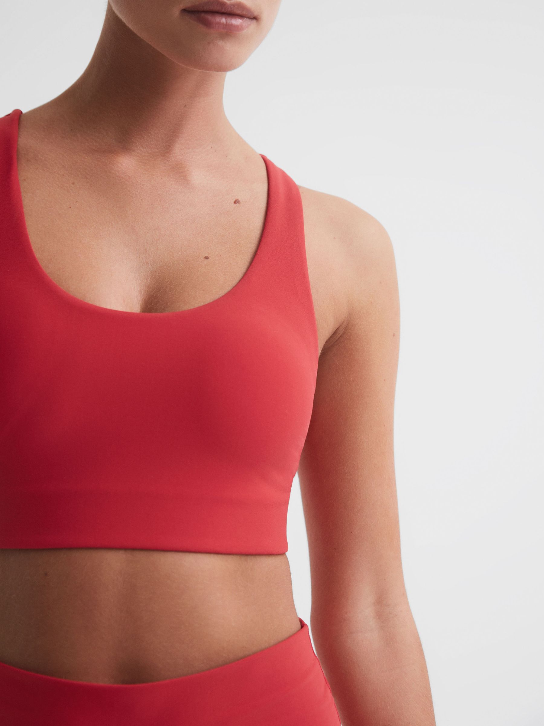 The Upside Racerback Sports Bra in Red - Image 4 of 5