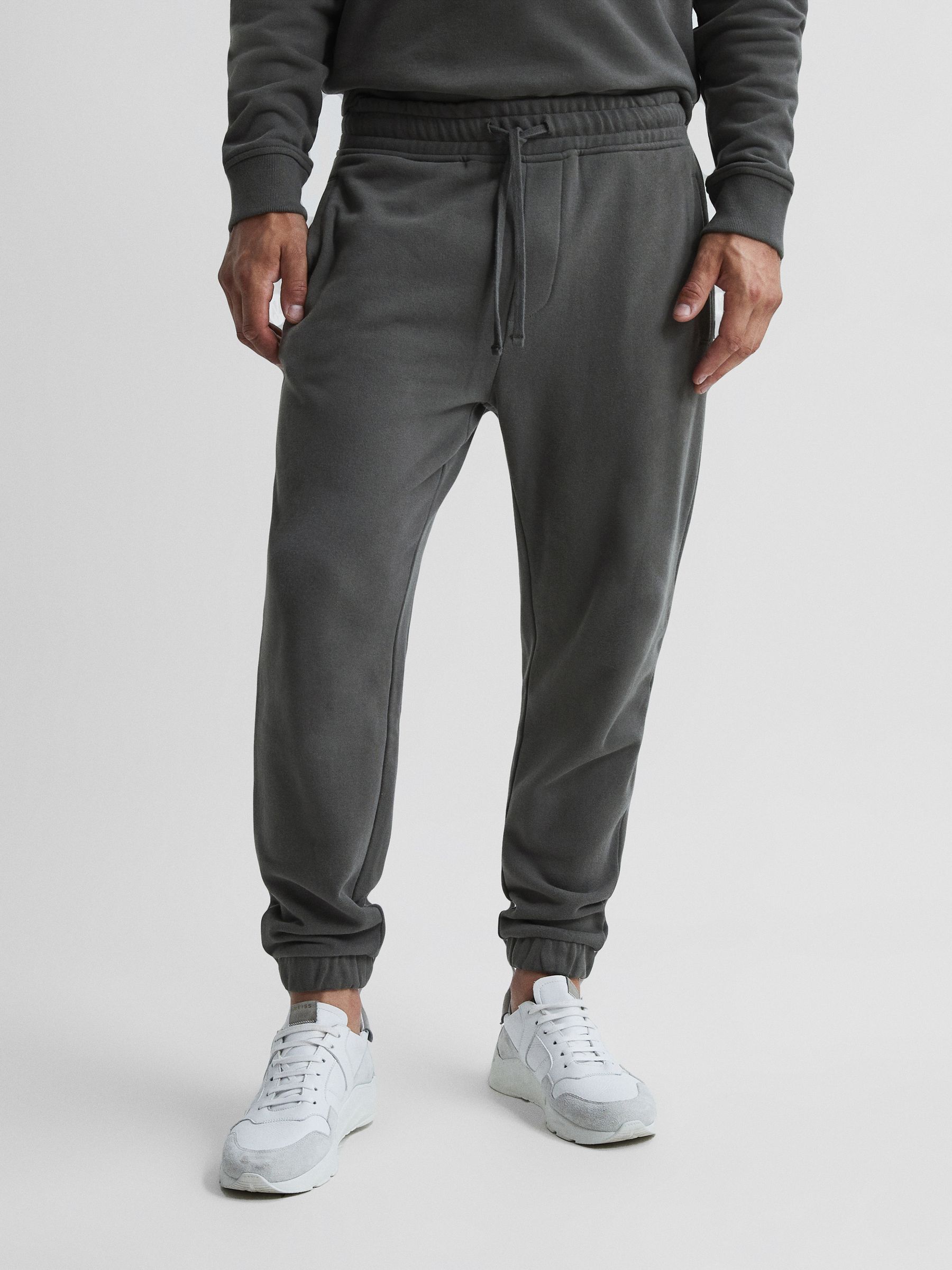 Oversized Garment Dye Joggers in Olive - Image 1 of 5