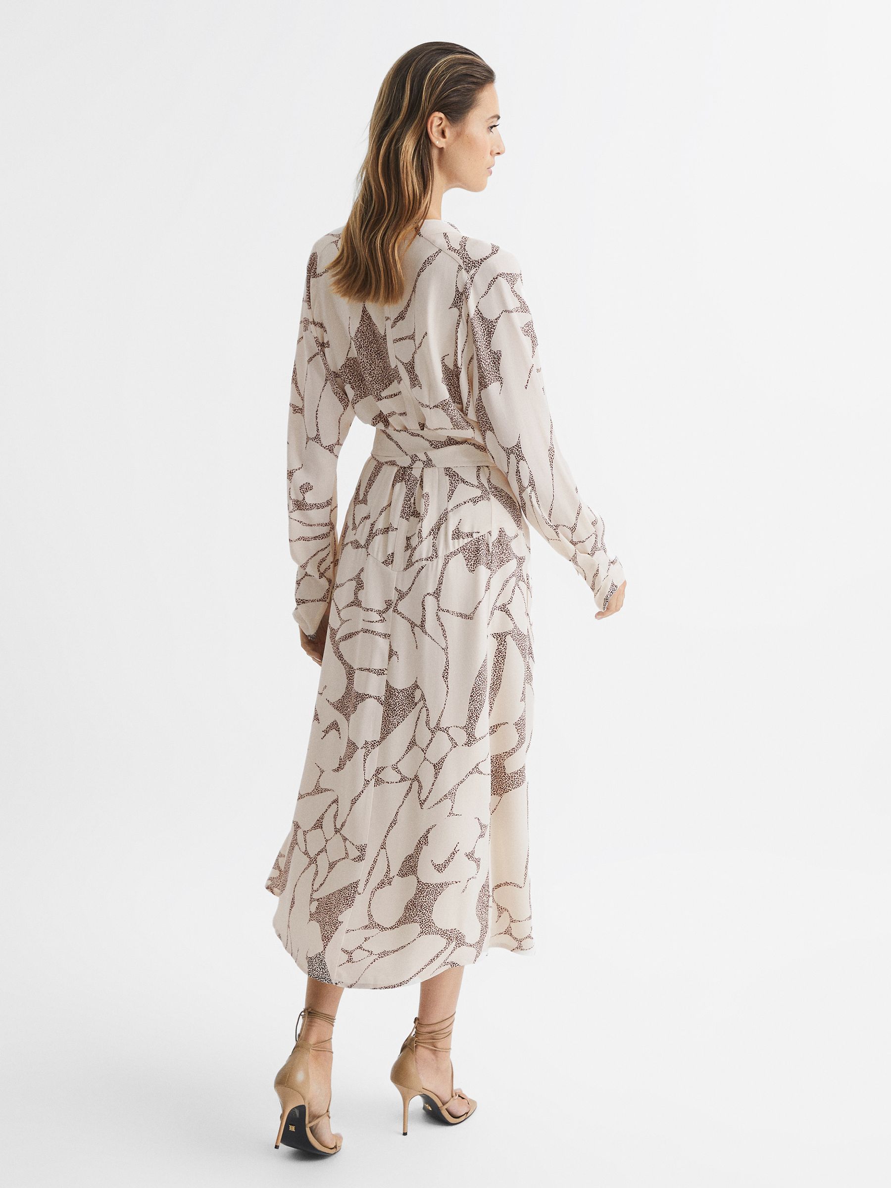 Petite Leopard-Print Dress in Cream - Image 5 of 7