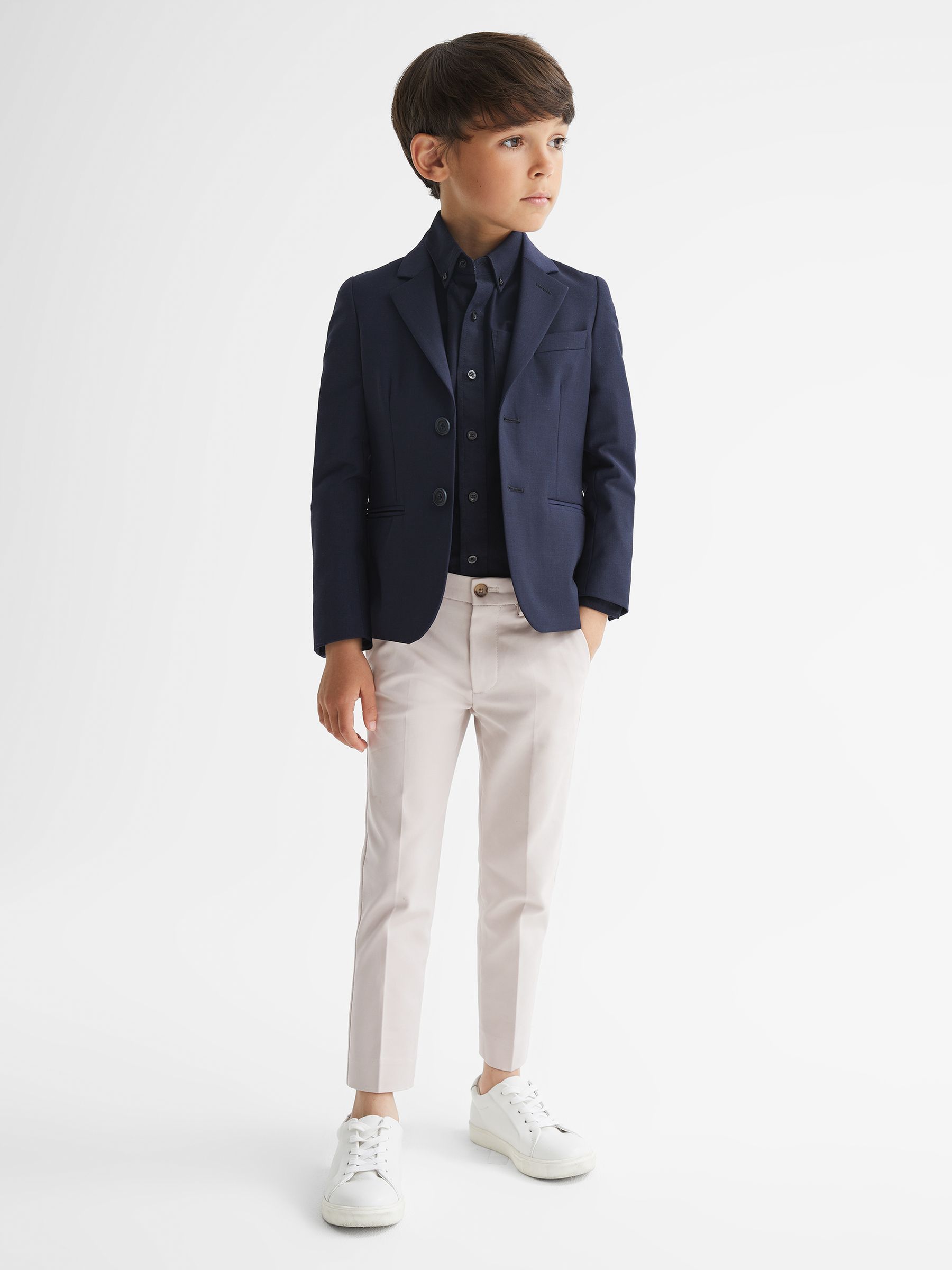 Senior Slim Fit Chinos in Stone - Image 3 of 5