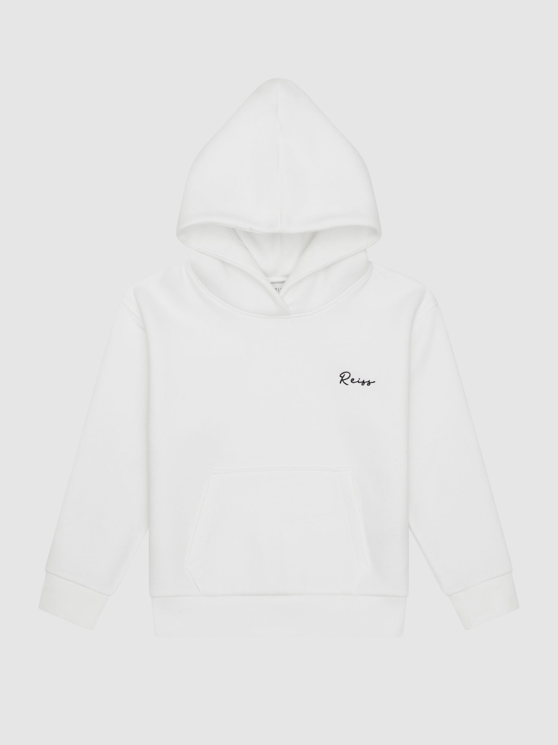 Senior Embroidered Jersey Hoodie in Ecru - Image 2 of 11