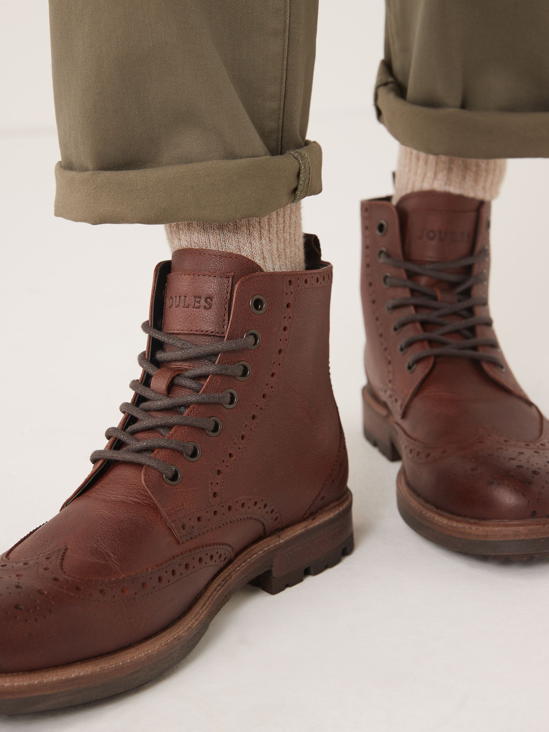 Brown Brogue Boots - Image 2 of 6