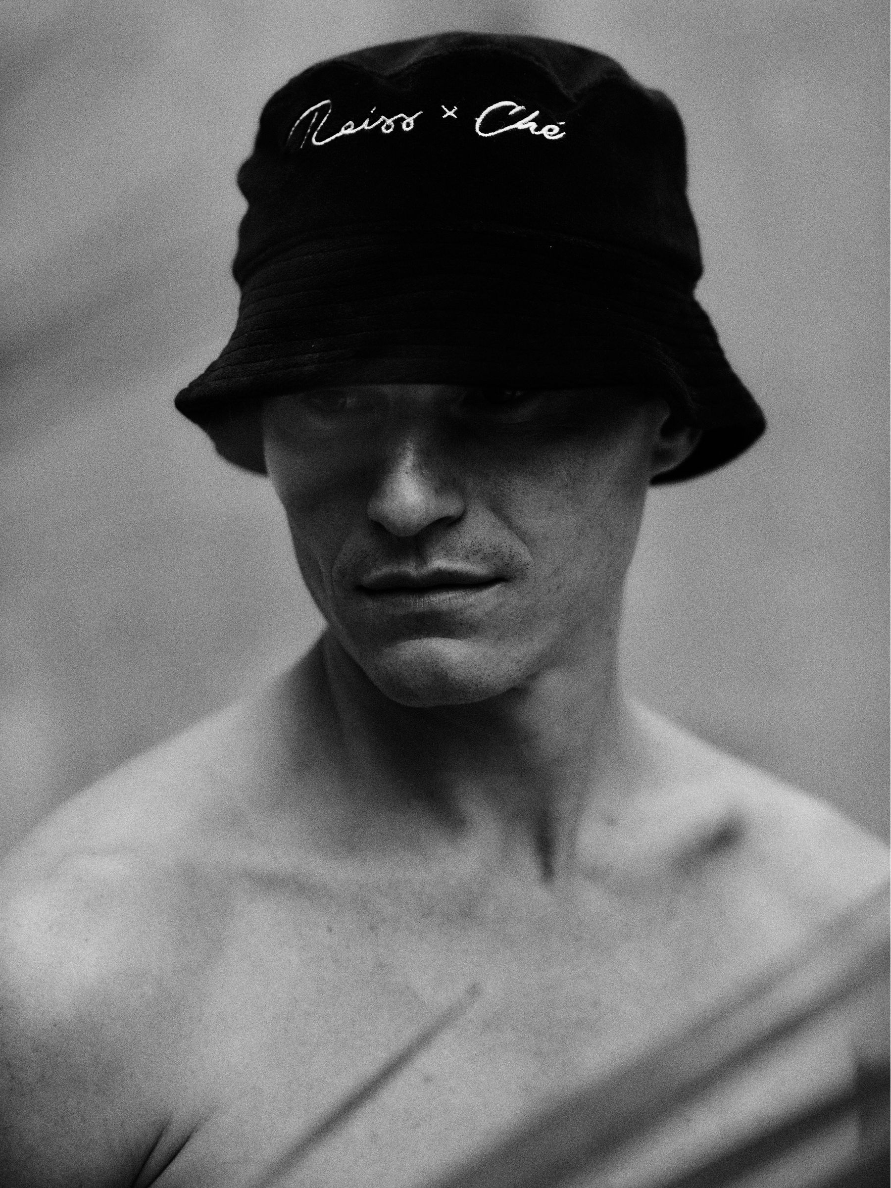 Velour Bucket Hat in Navy - Image 2 of 4