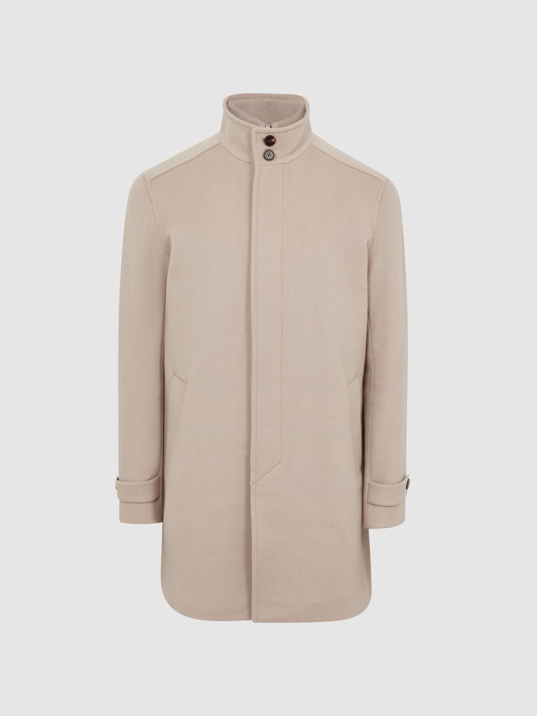 Wool-Blend Overcoat in Cream - Image 2 of 7