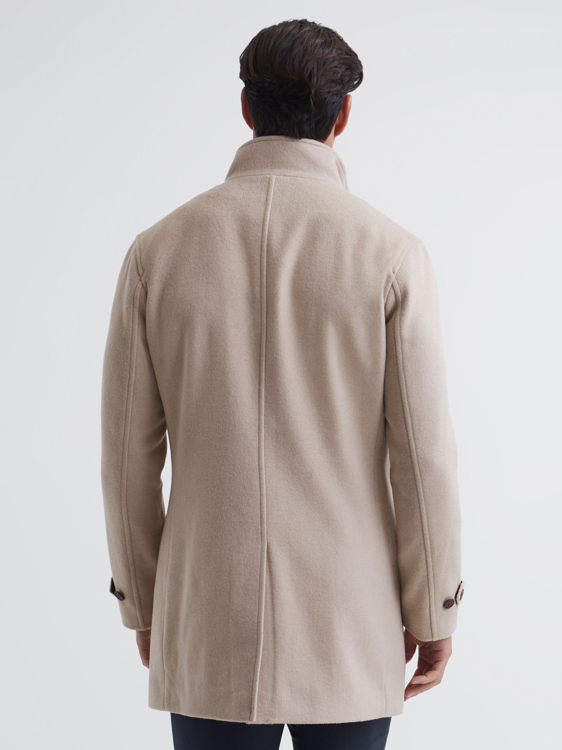 Wool-Blend Overcoat in Cream - Image 5 of 7