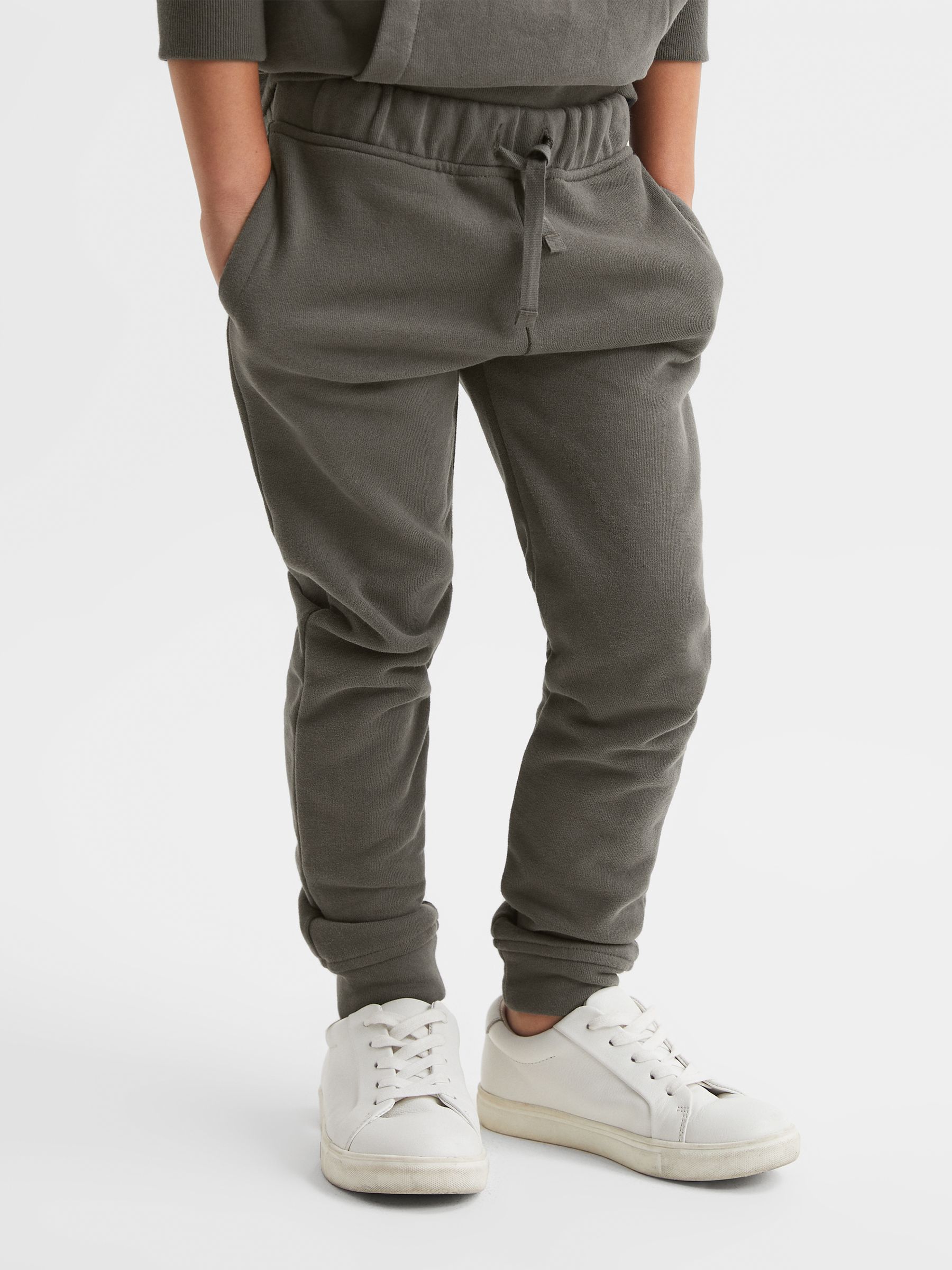Junior Garment Dye Joggers in Olive - Image 1 of 5