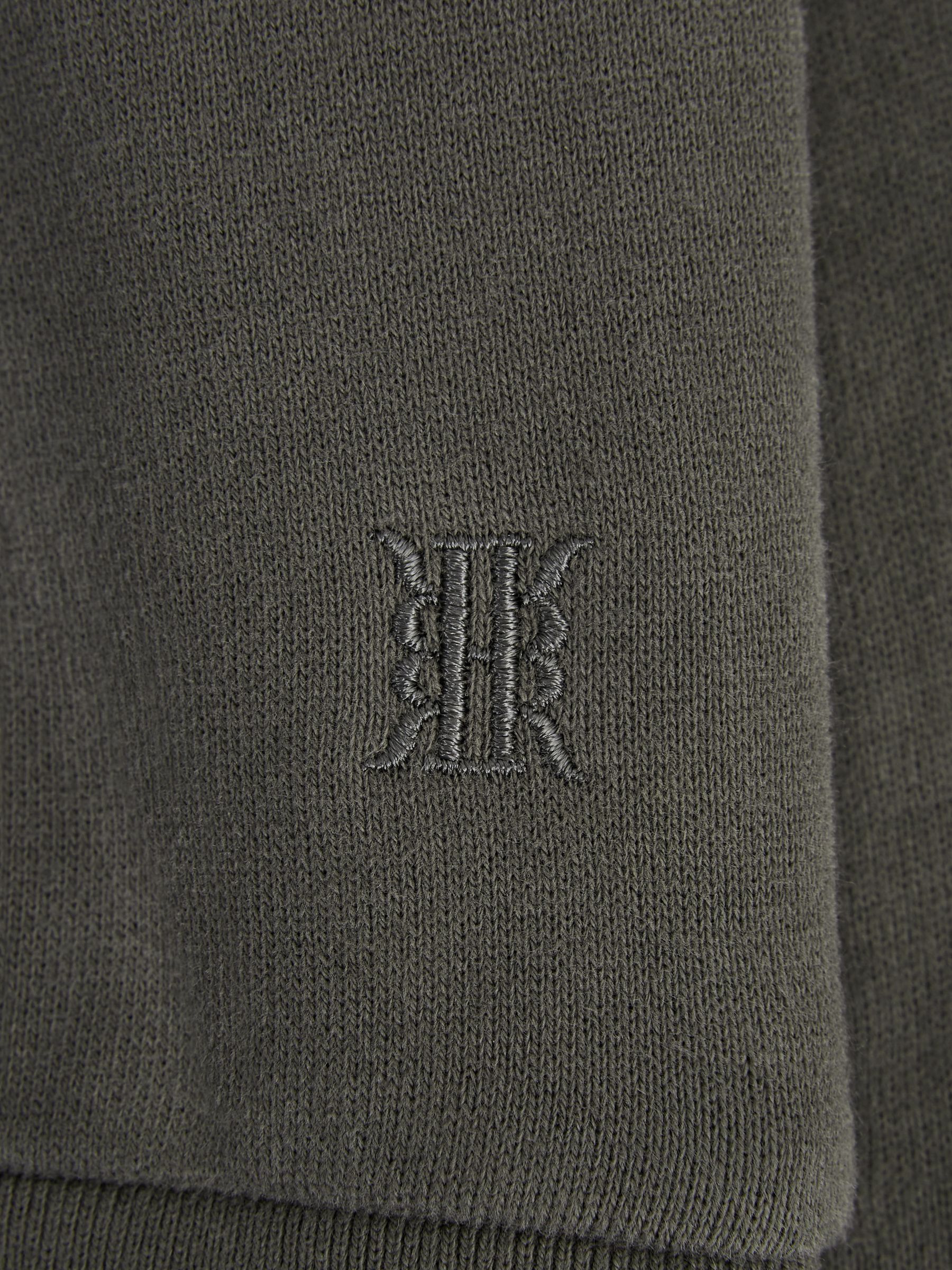 Junior Oversized Cotton Jersey Hoodie in Olive - Image 6 of 6