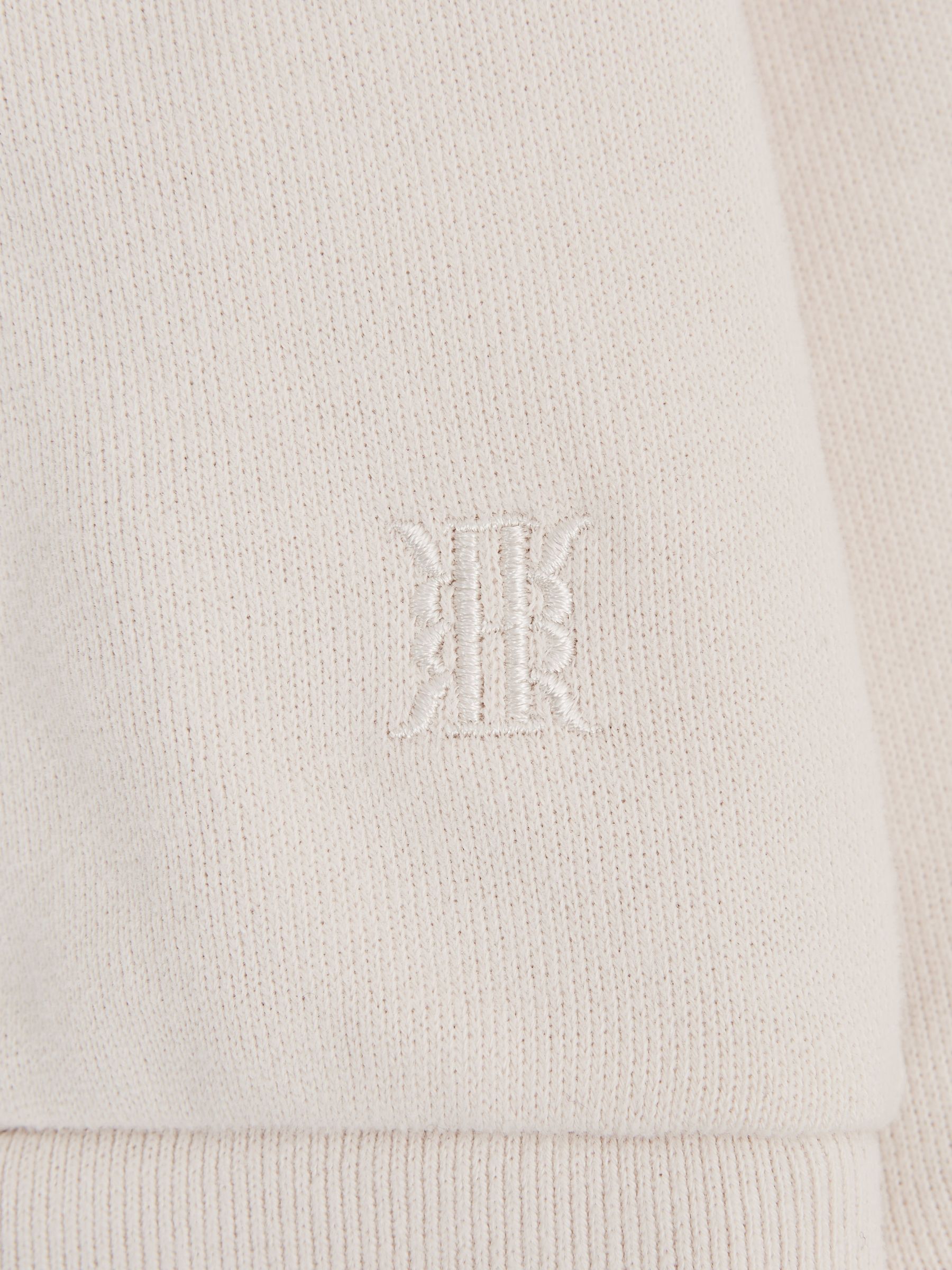 Oversized Cotton Jersey Hoodie in Cream - Image 9 of 9