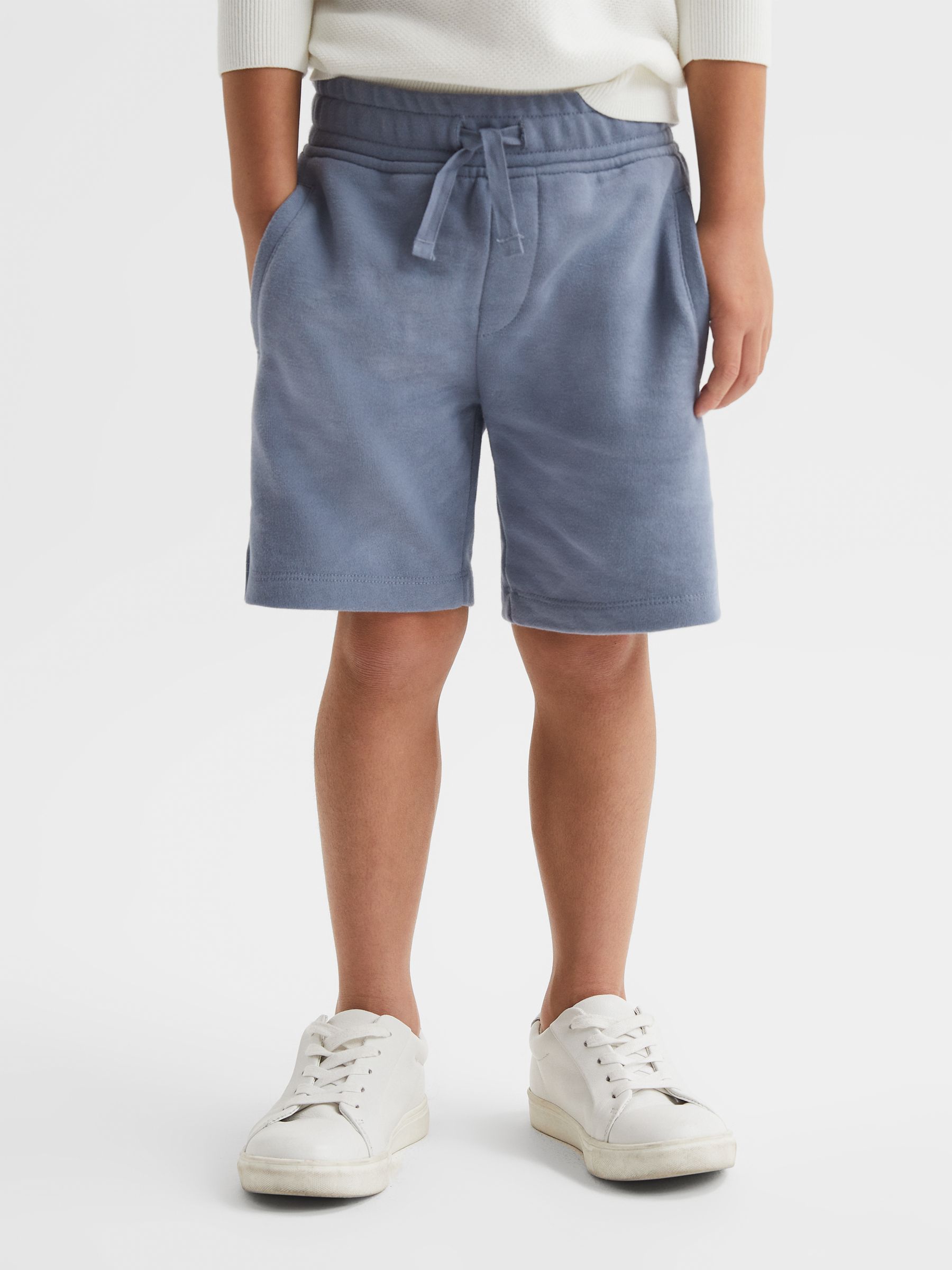 Drawstring Jersey Shorts in Ashley Blue - Image 1 of 1