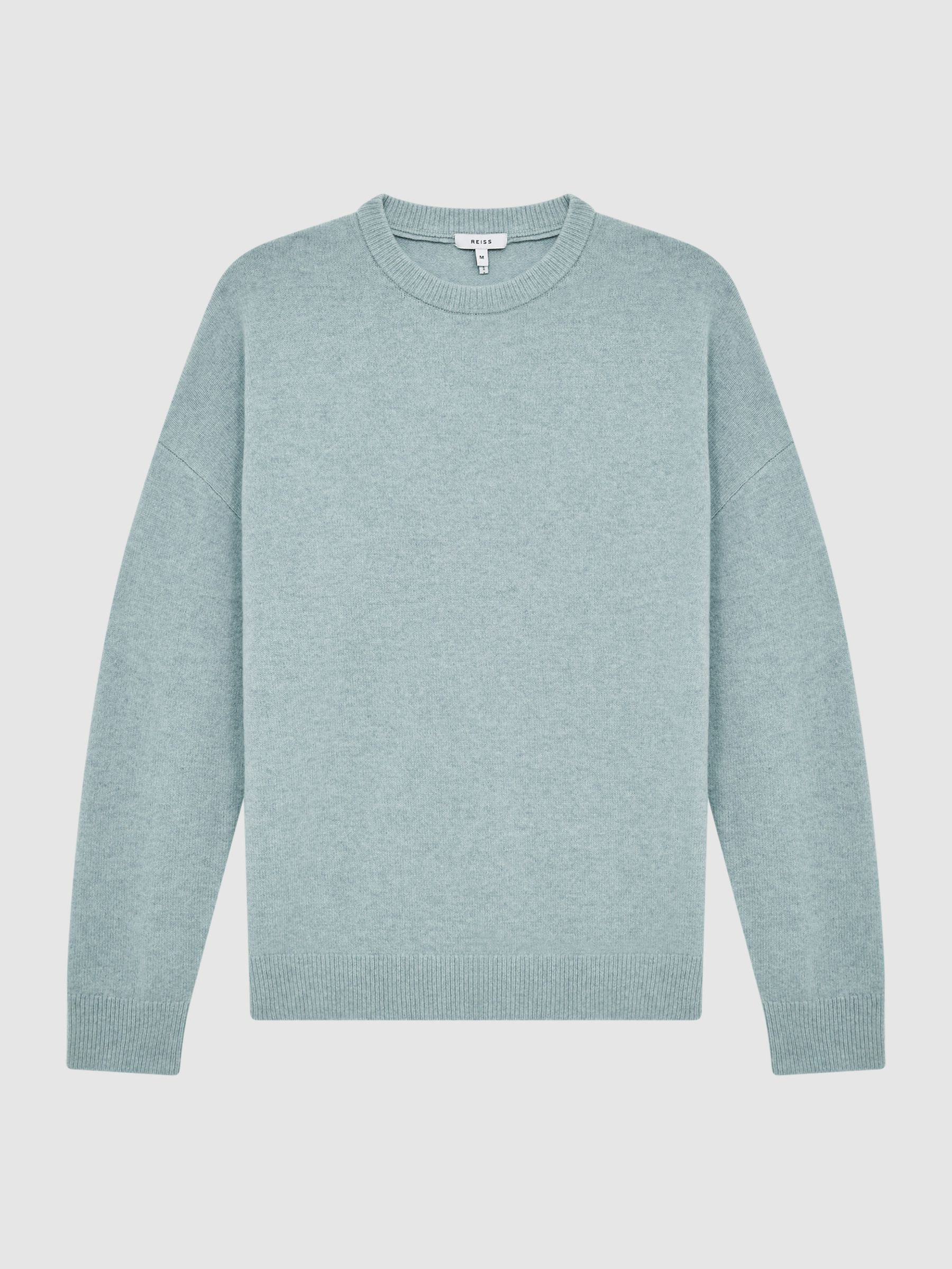100% Merino Wool Crew Neck Jumper in Mint - Image 2 of 6