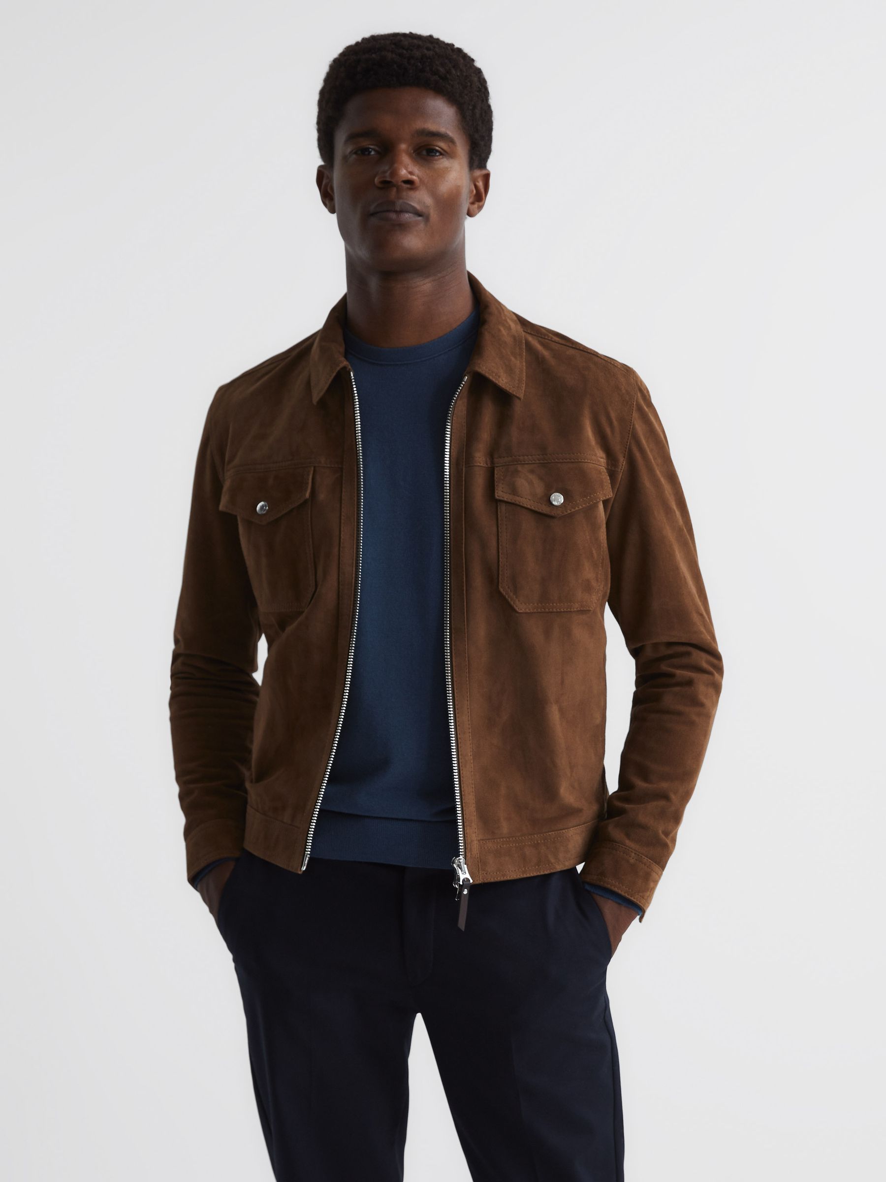 Merino Wool Jumper in Bright Airforce - Image 6 of 6