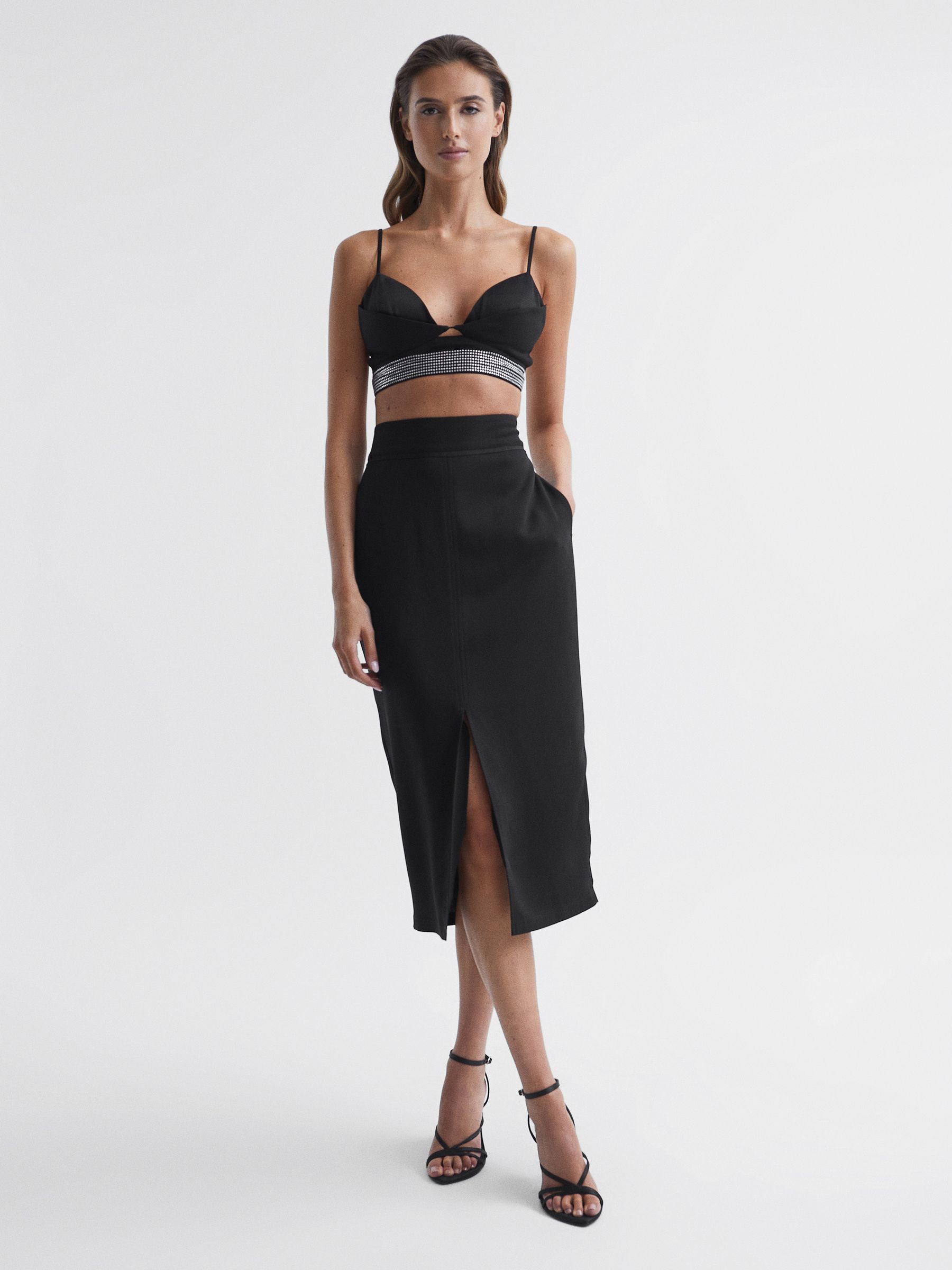 Embellished Bra Top in Black - Image 6 of 6