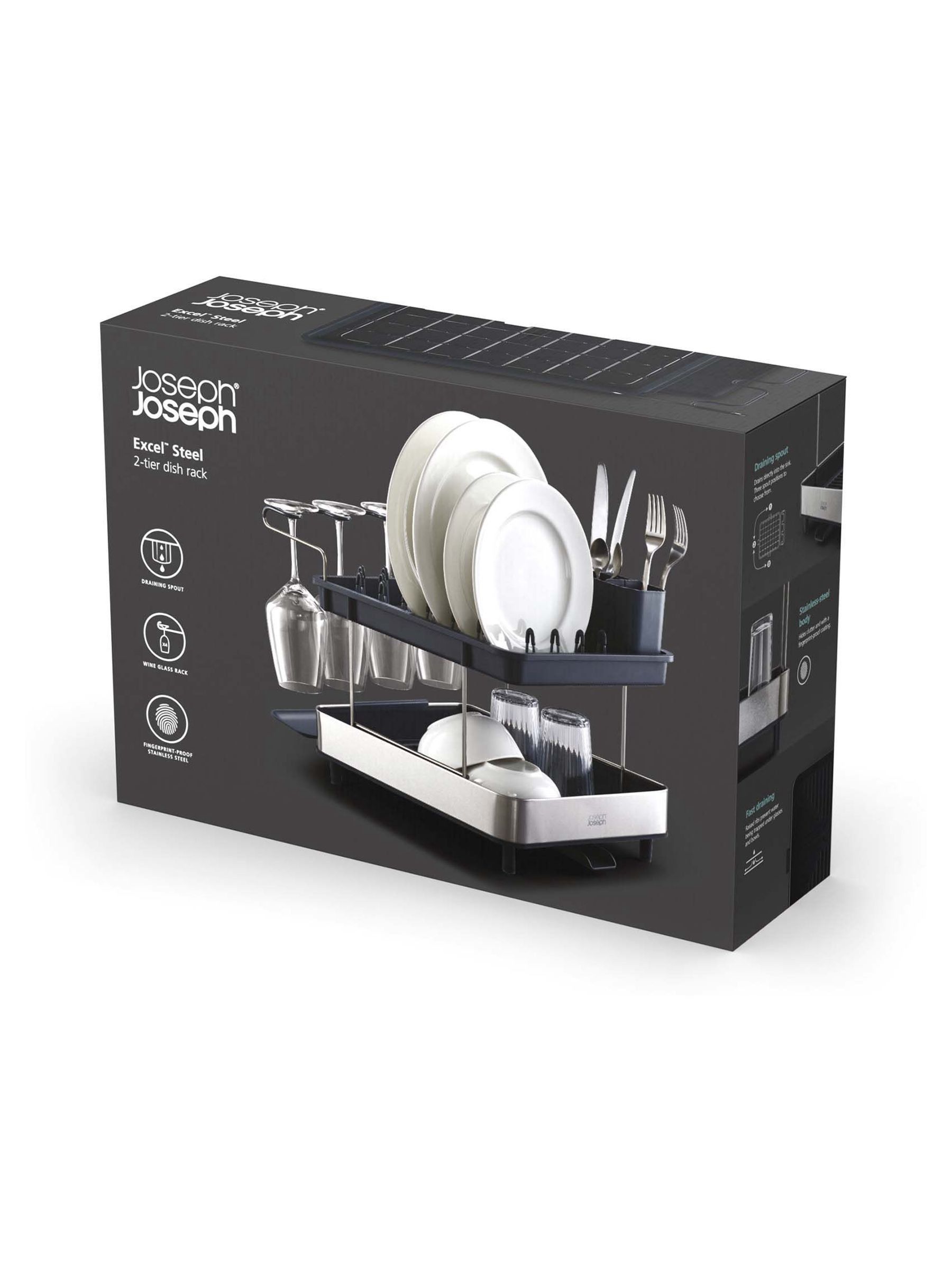 Joseph Joseph Silver 2 Tier Dish Rack - Image 4 of 4