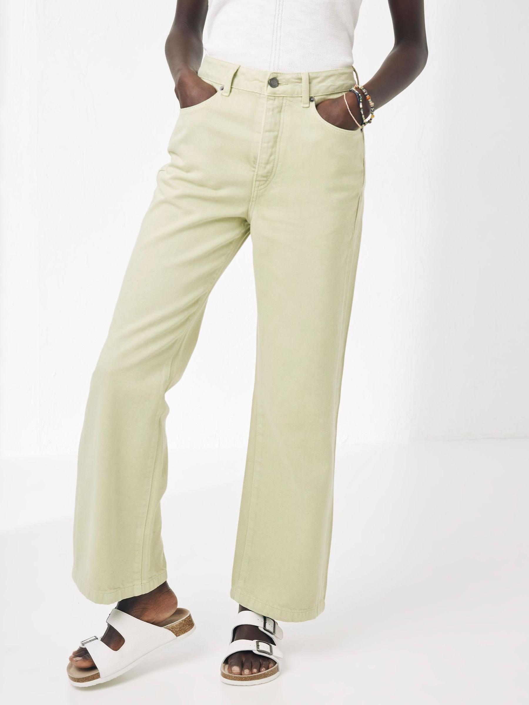 Green Ellen Coloured Wide Leg Jeans - Image 2 of 4