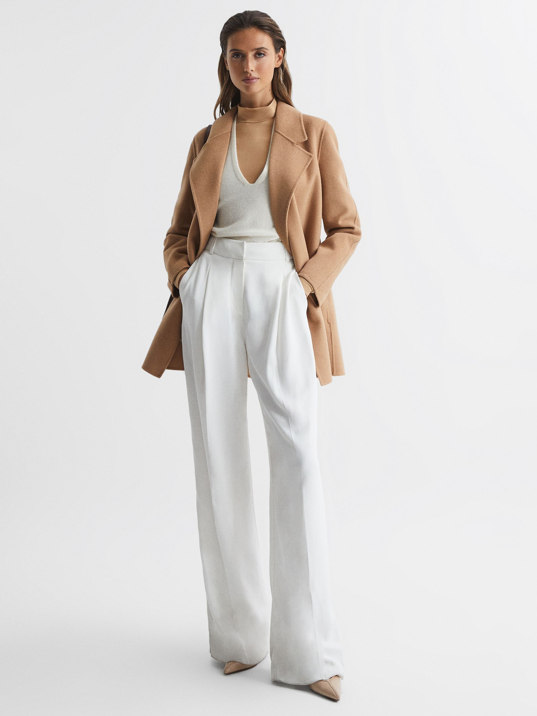 Turtle Neck Jersey Body in Camel - Image 6 of 7