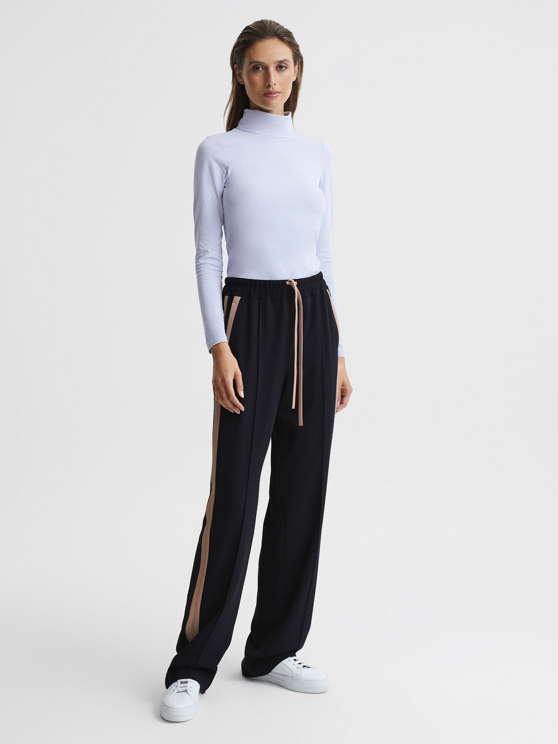 Second Skin Roll Neck Top in Light Blue - Image 1 of 6