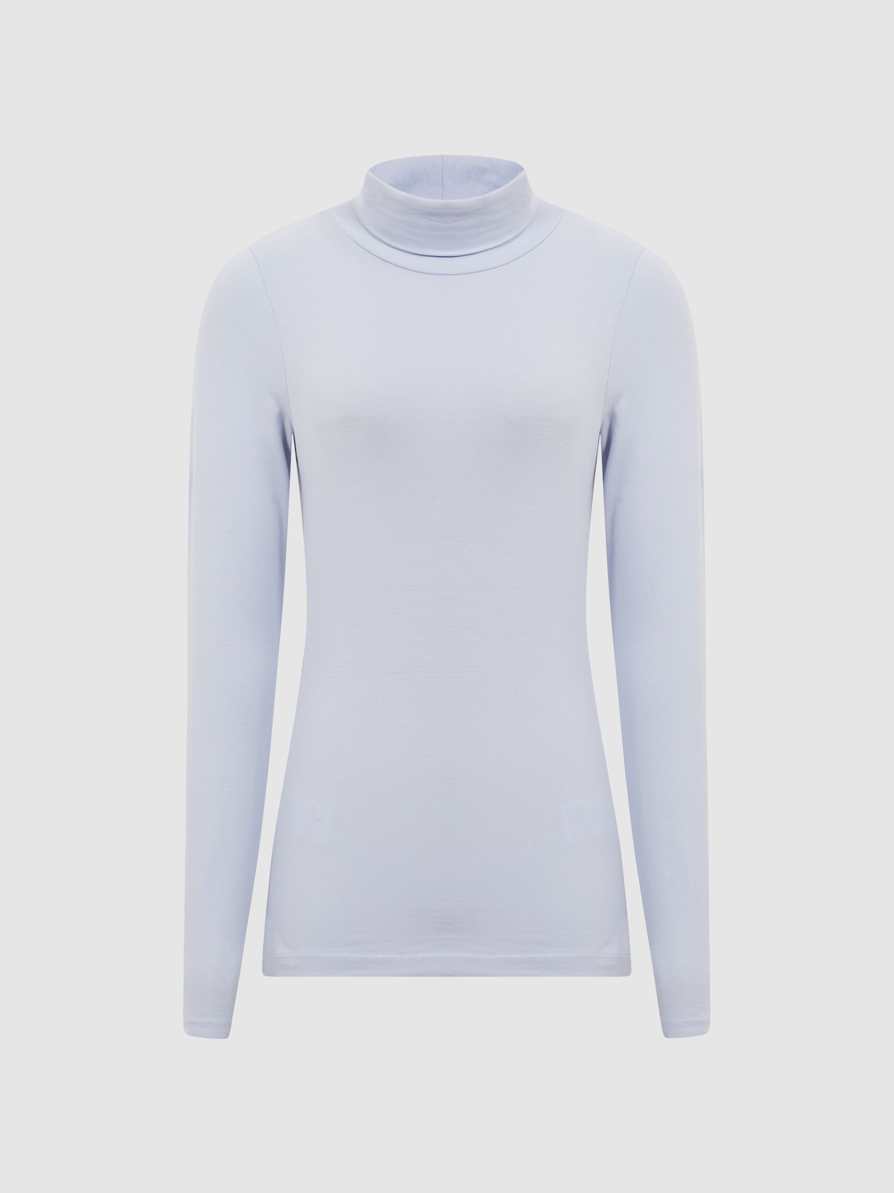 Second Skin Roll Neck Top in Light Blue - Image 2 of 6