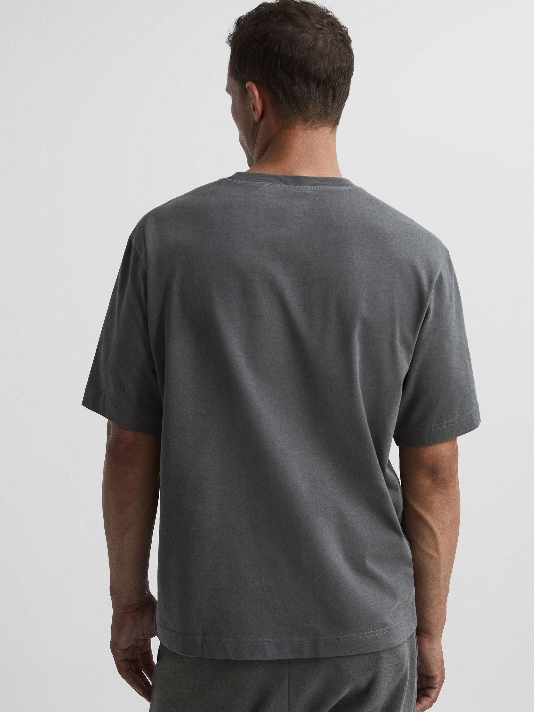 Garment-Dye Relaxed Fit T-shirt in Olive - Image 5 of 5