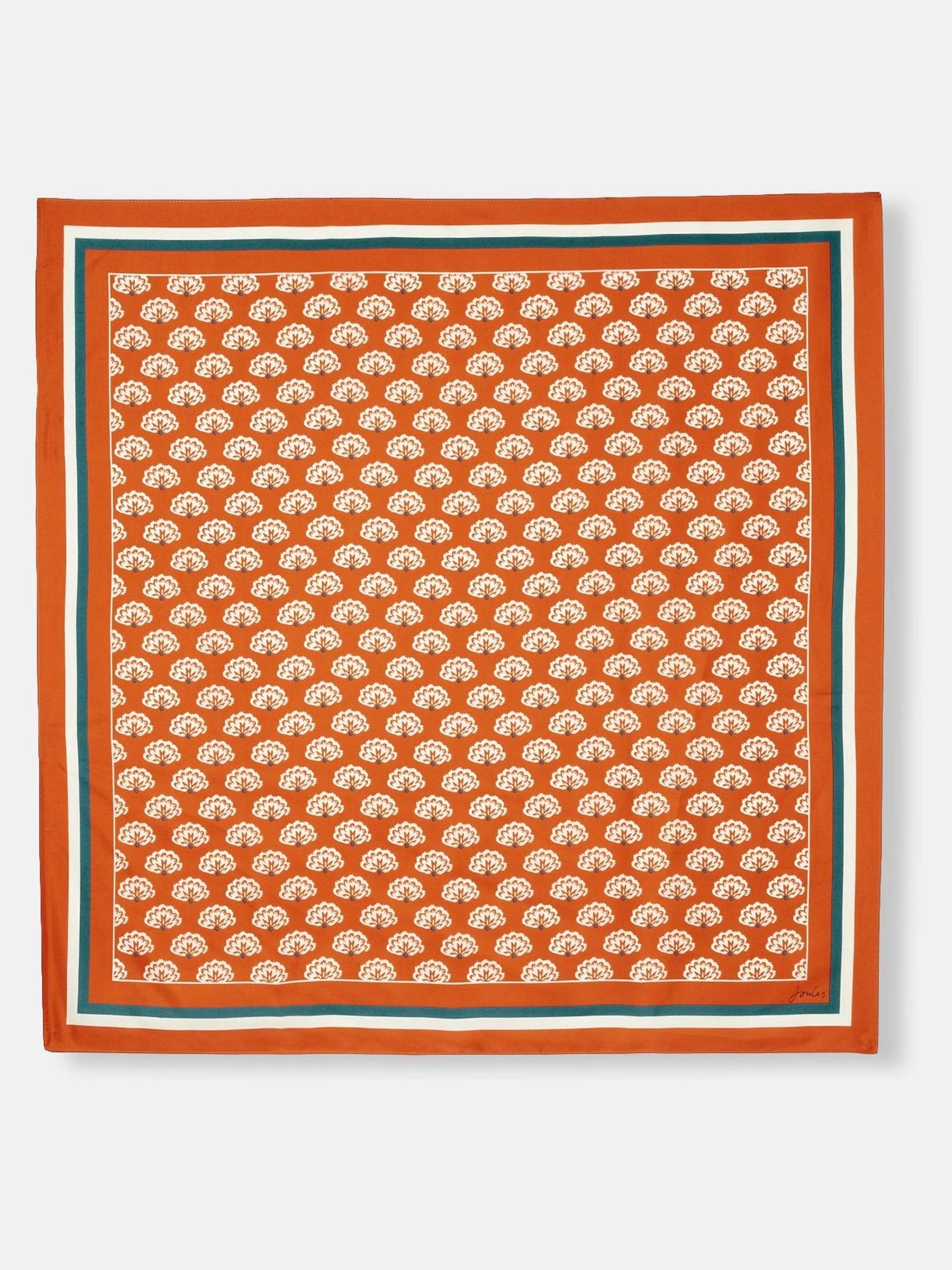 Bloomfield Burnt Orange Silk Square Scarf - Image 5 of 6