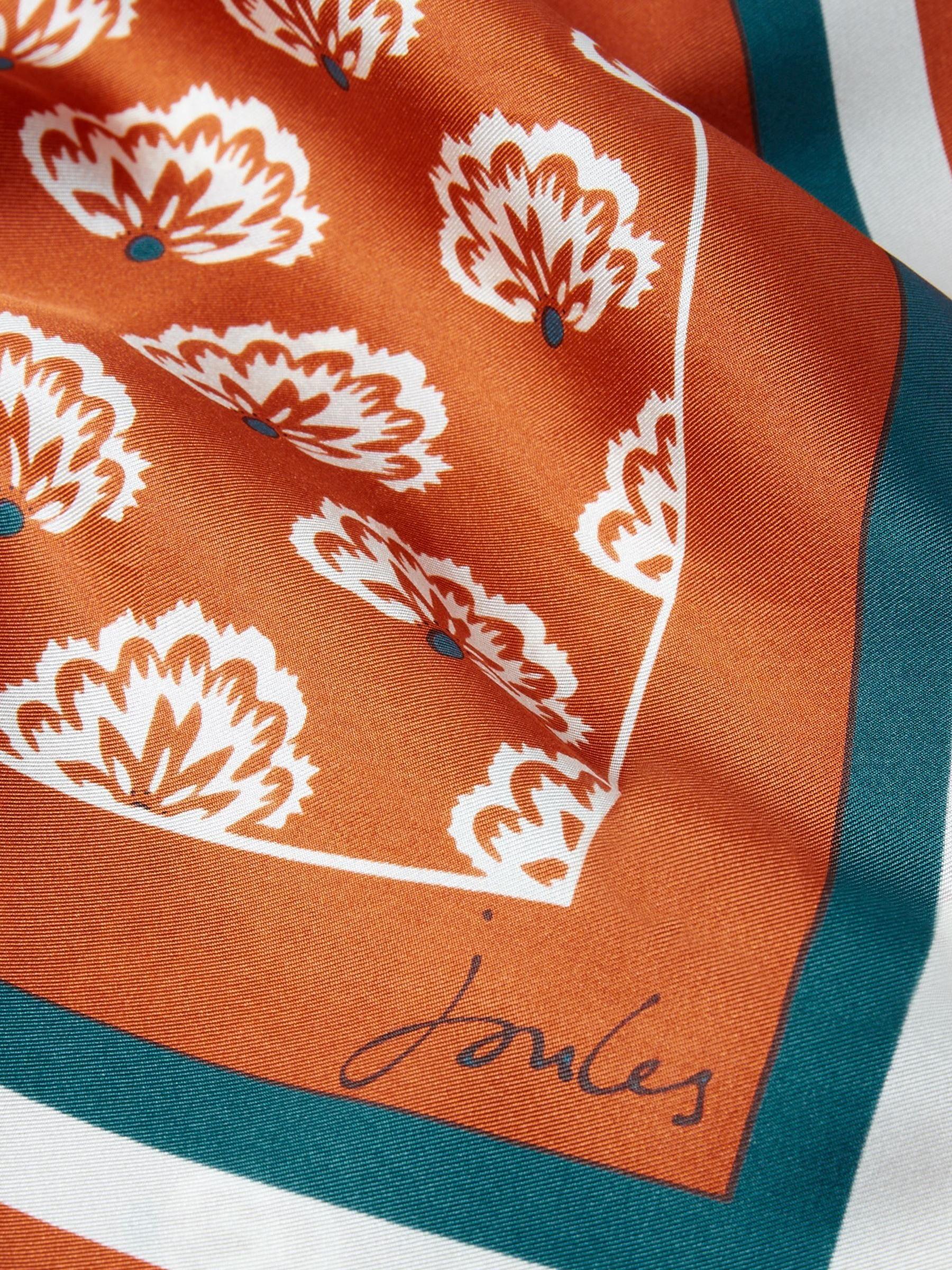 Bloomfield Burnt Orange Silk Square Scarf - Image 6 of 6