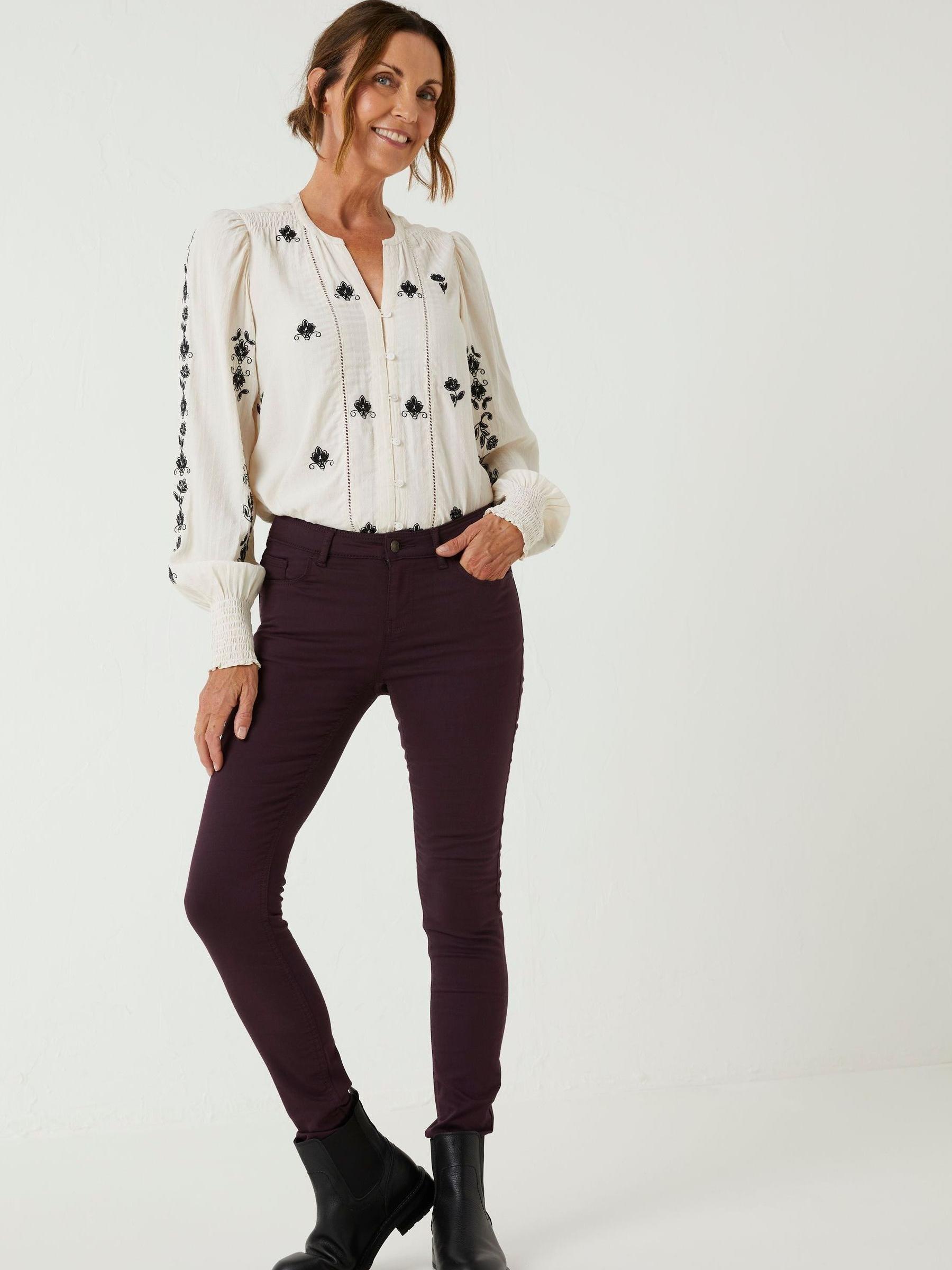 Purple Five Pocket Jeggings - Image 1 of 4