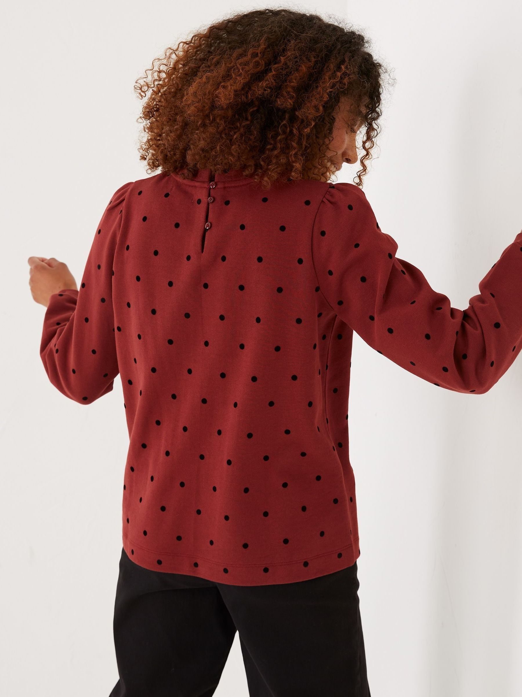 Aimee Red Spot Crew Sweatshirt - Image 2 of 4